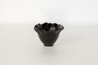Scalloped Petal Vase Votive | Matte Black - Shop Adele Catherine 