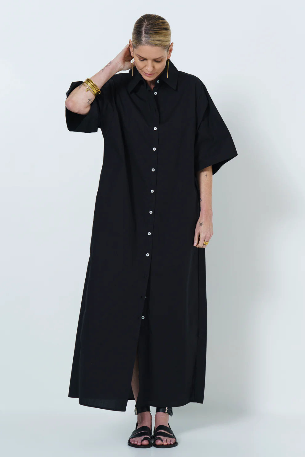 Carine Dress | Black - Shop Adele Catherine 