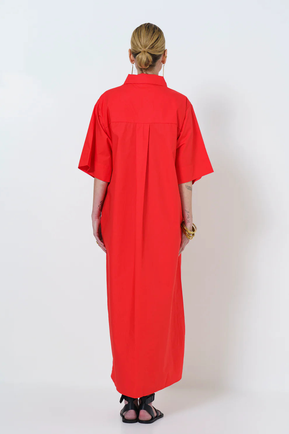Carine Dress | Melon Red - Shop Adele Catherine 