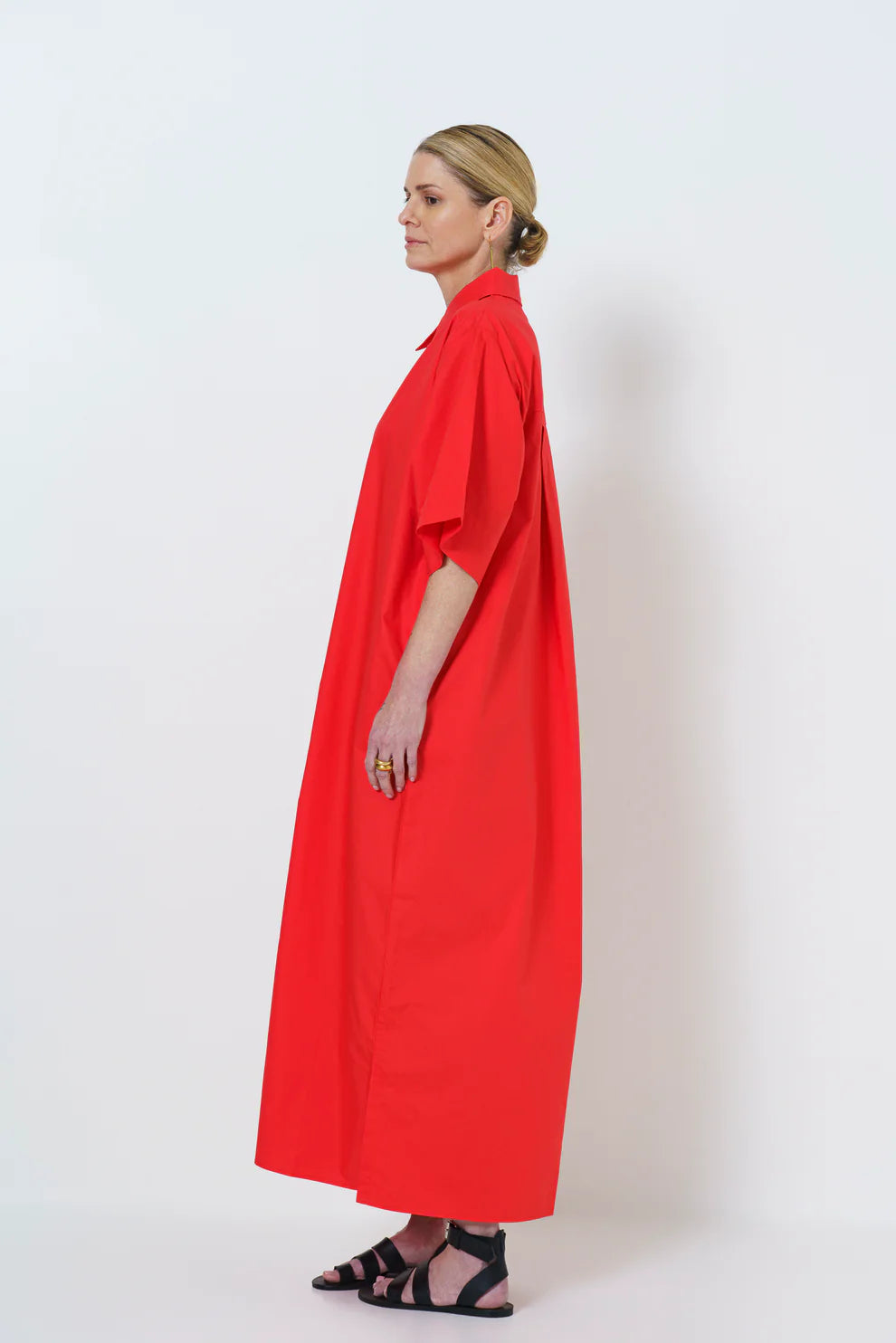 Carine Dress | Melon Red - Shop Adele Catherine 
