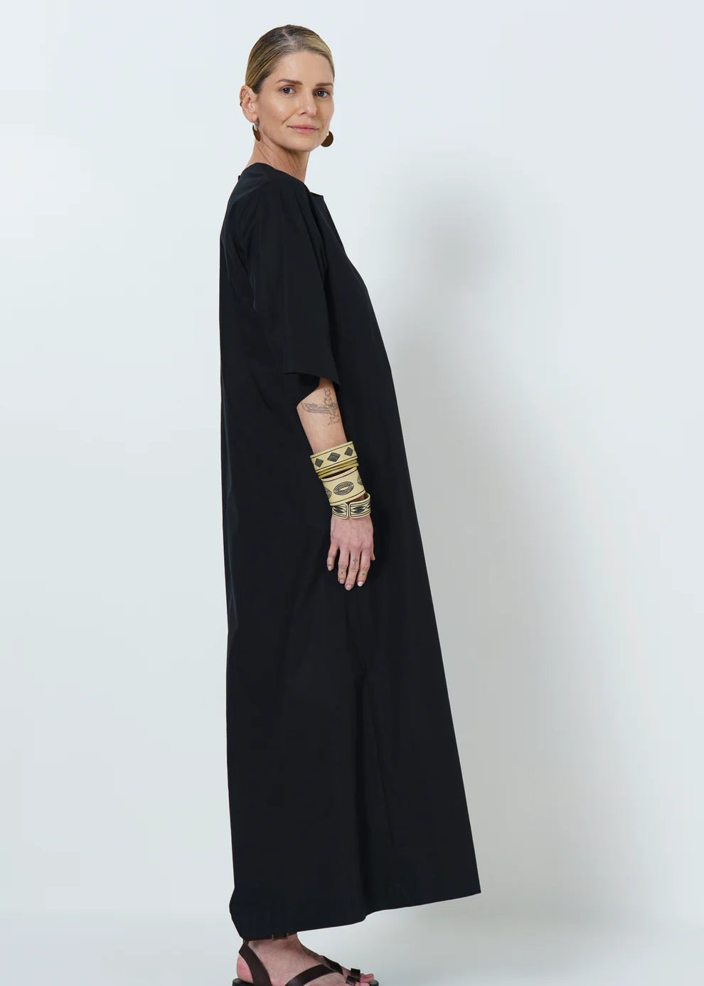 Rene Trapeze Dress | Black - Shop Adele Catherine 