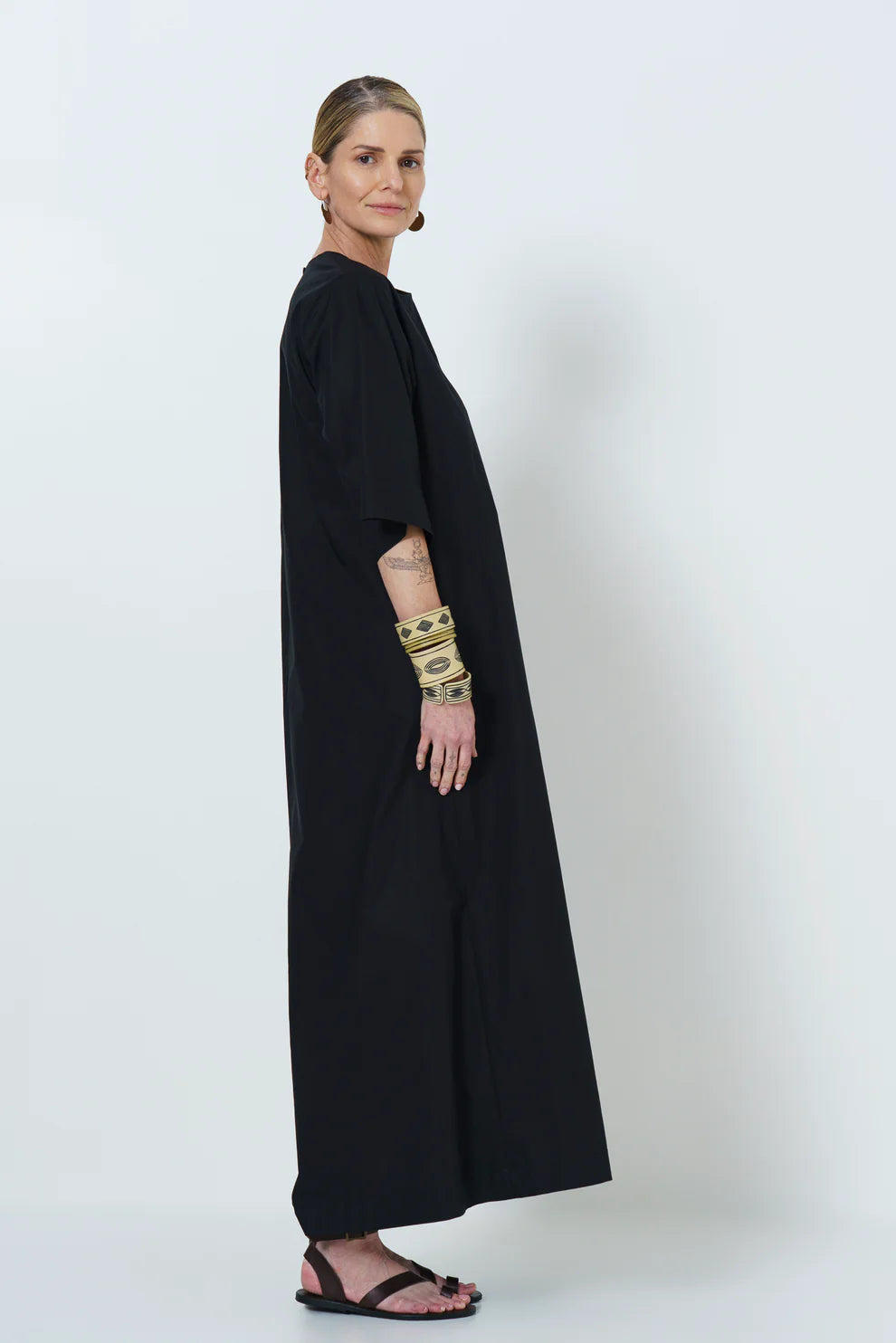 Rene Trapeze Dress | Black - Shop Adele Catherine 