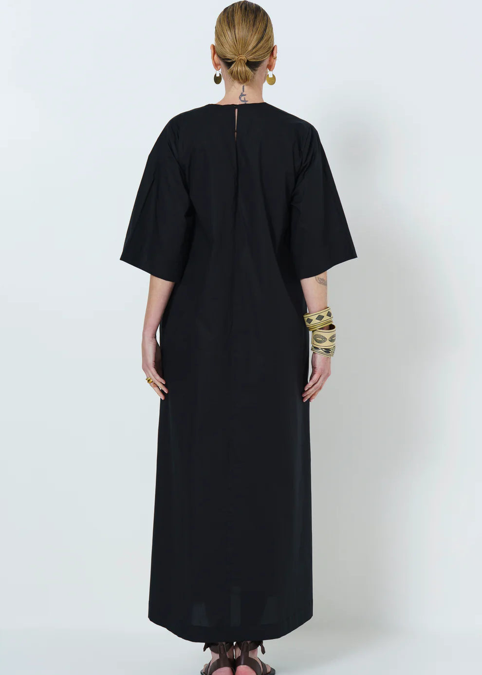 Rene Trapeze Dress | Black - Shop Adele Catherine 