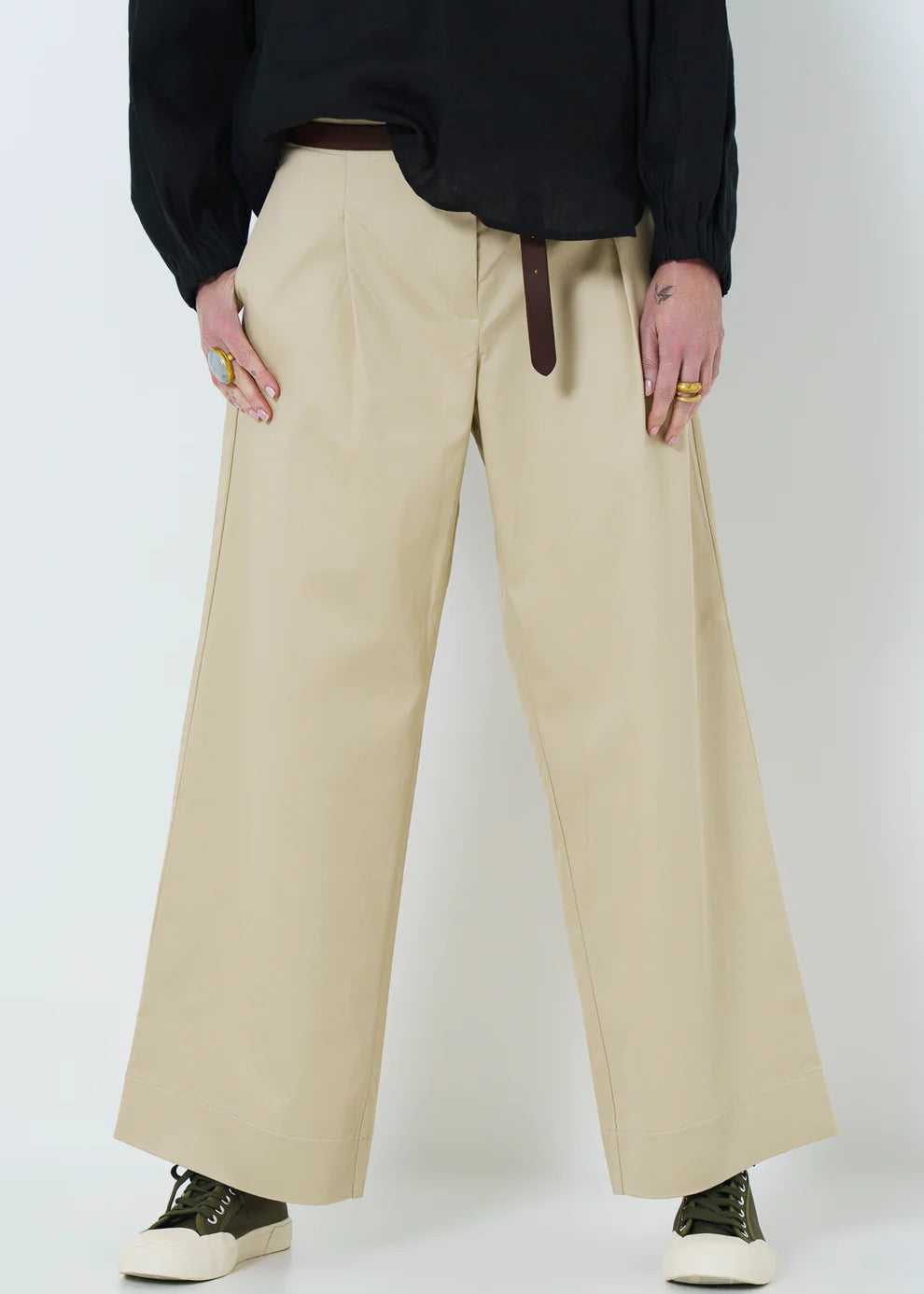 Firo Wide Leg Pants | Stone