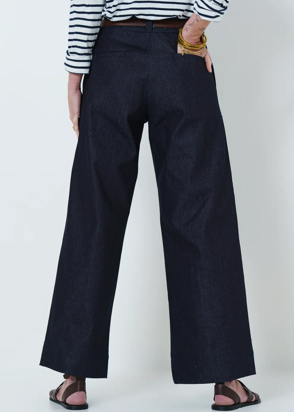 Firo Wide Leg Pants | Blue - Shop Adele Catherine 