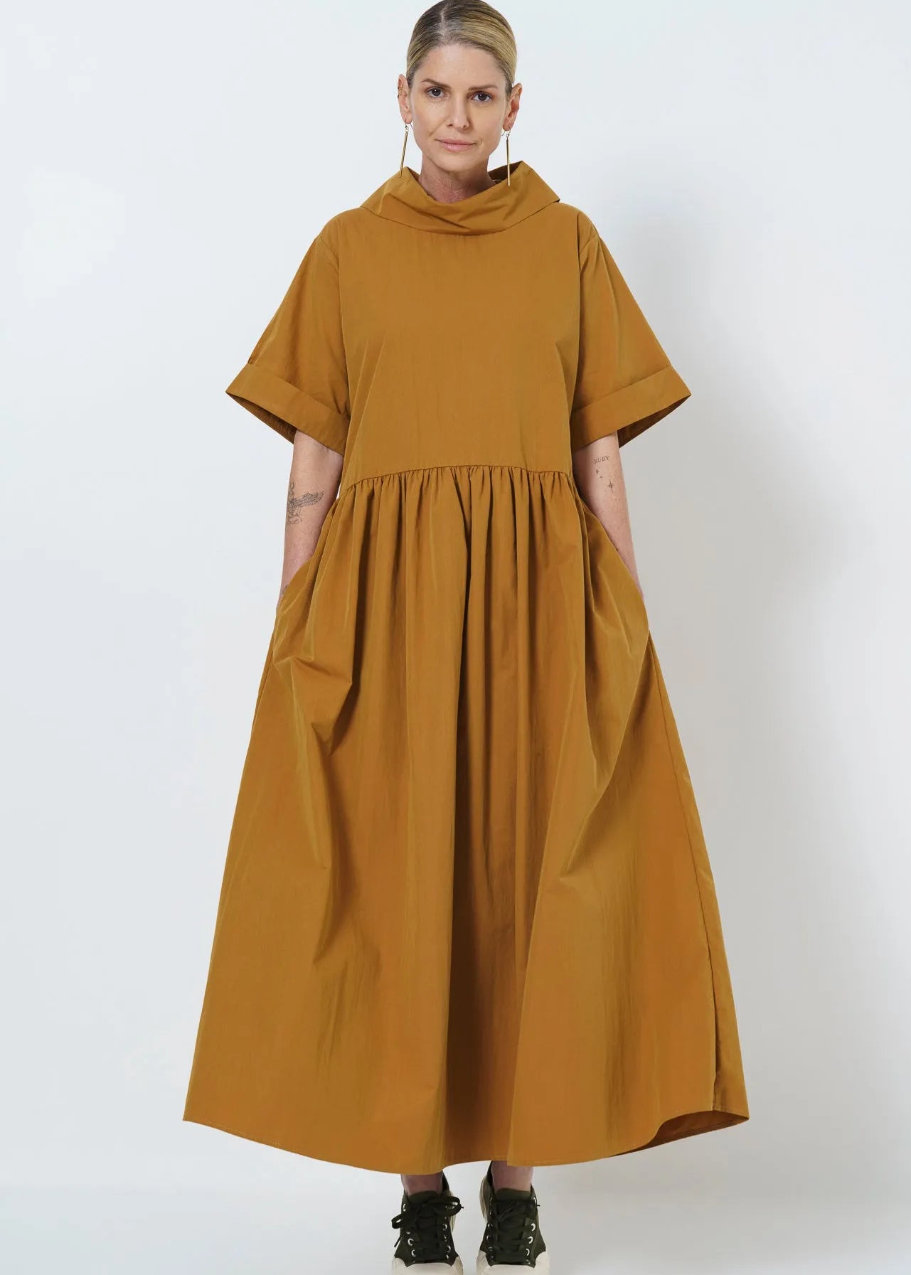 Maud Dress | Mustard - Shop Adele Catherine 
