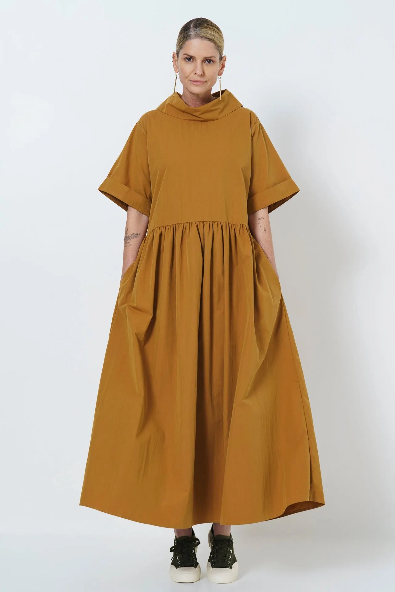 Maud Dress | Mustard - Shop Adele Catherine 