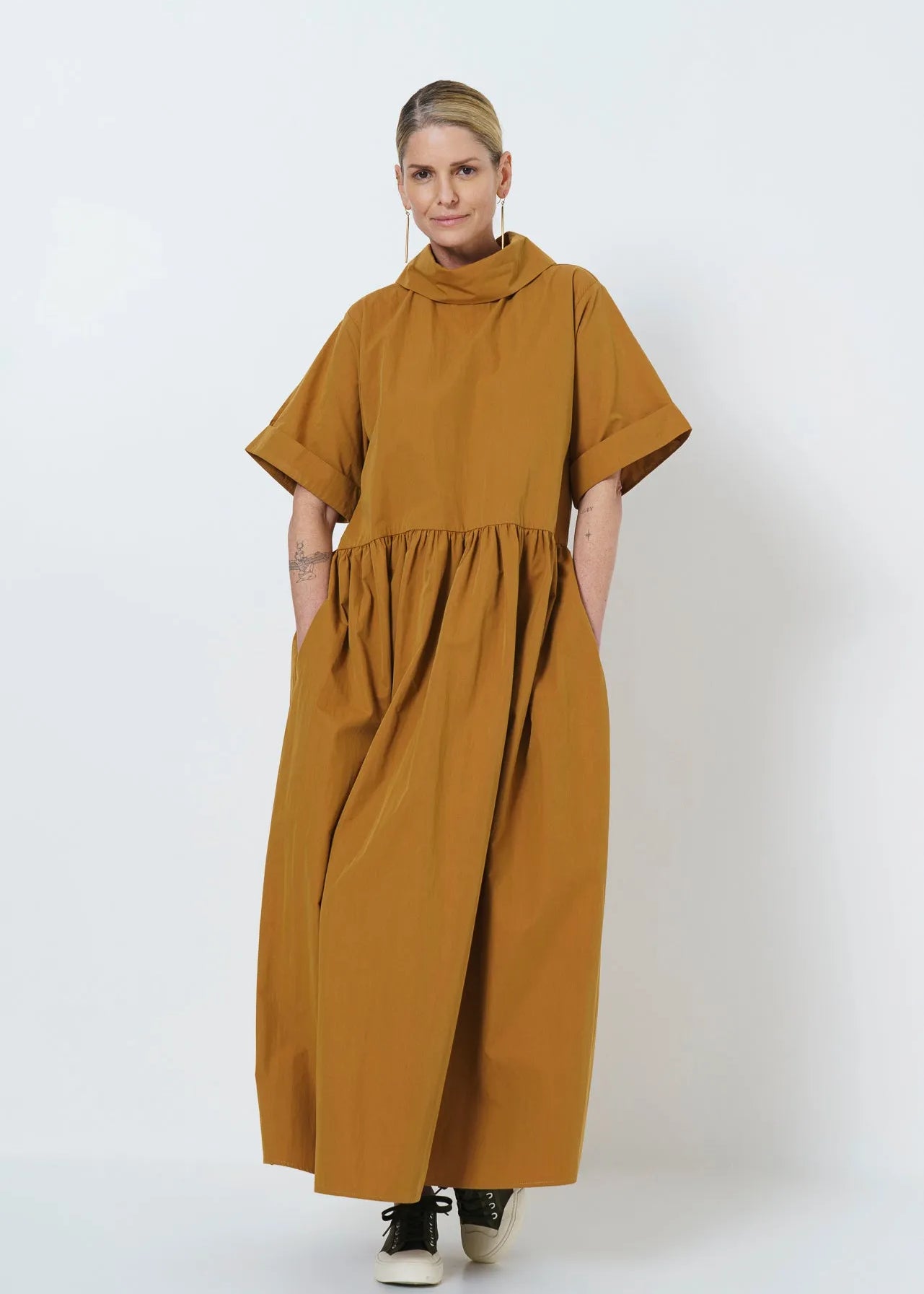 Maud Dress | Mustard - Shop Adele Catherine 