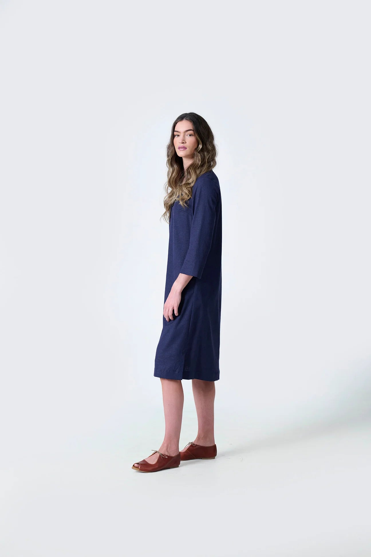 Dale Dress | Navy - Shop Adele Catherine 