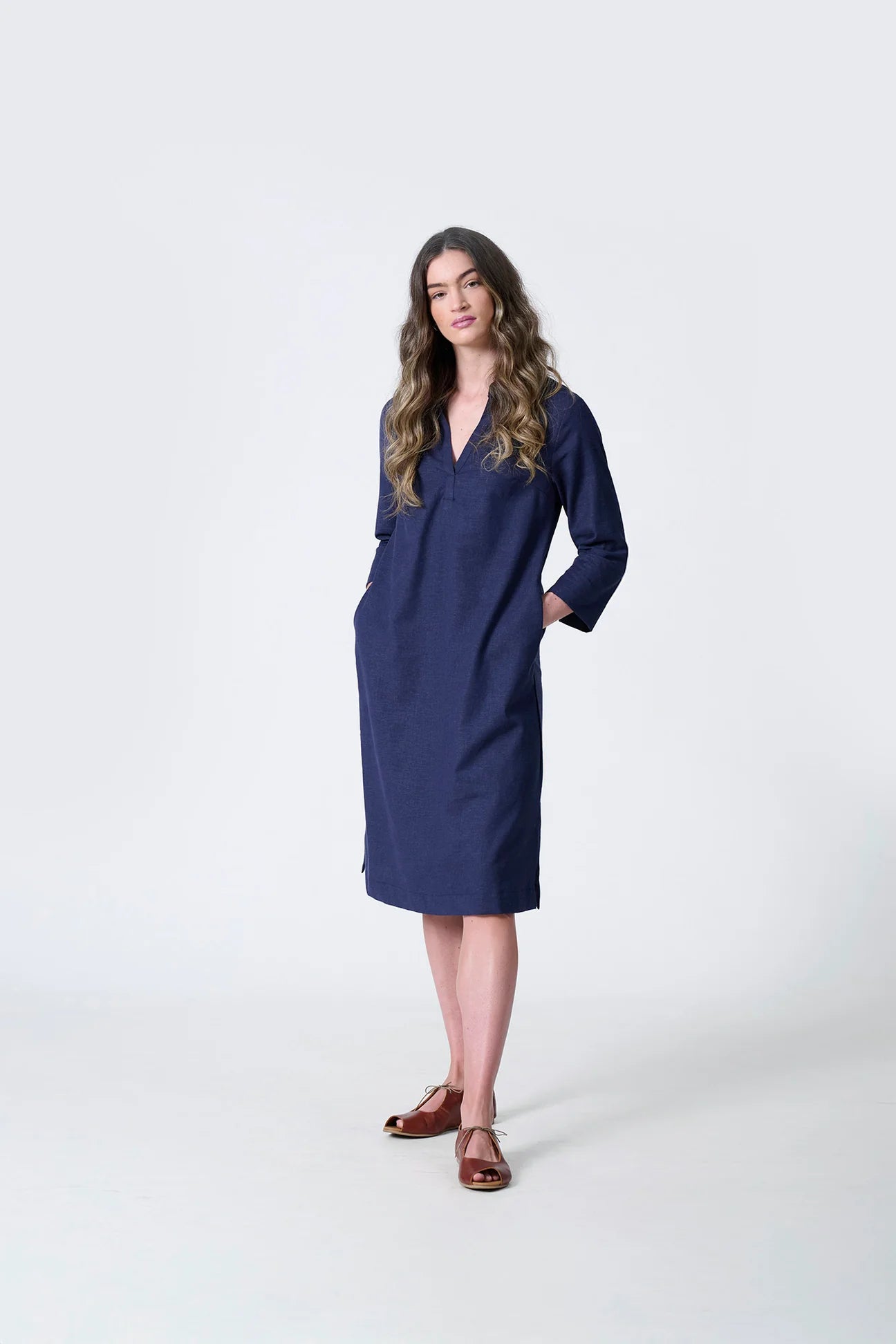 Dale Dress | Navy - Shop Adele Catherine 