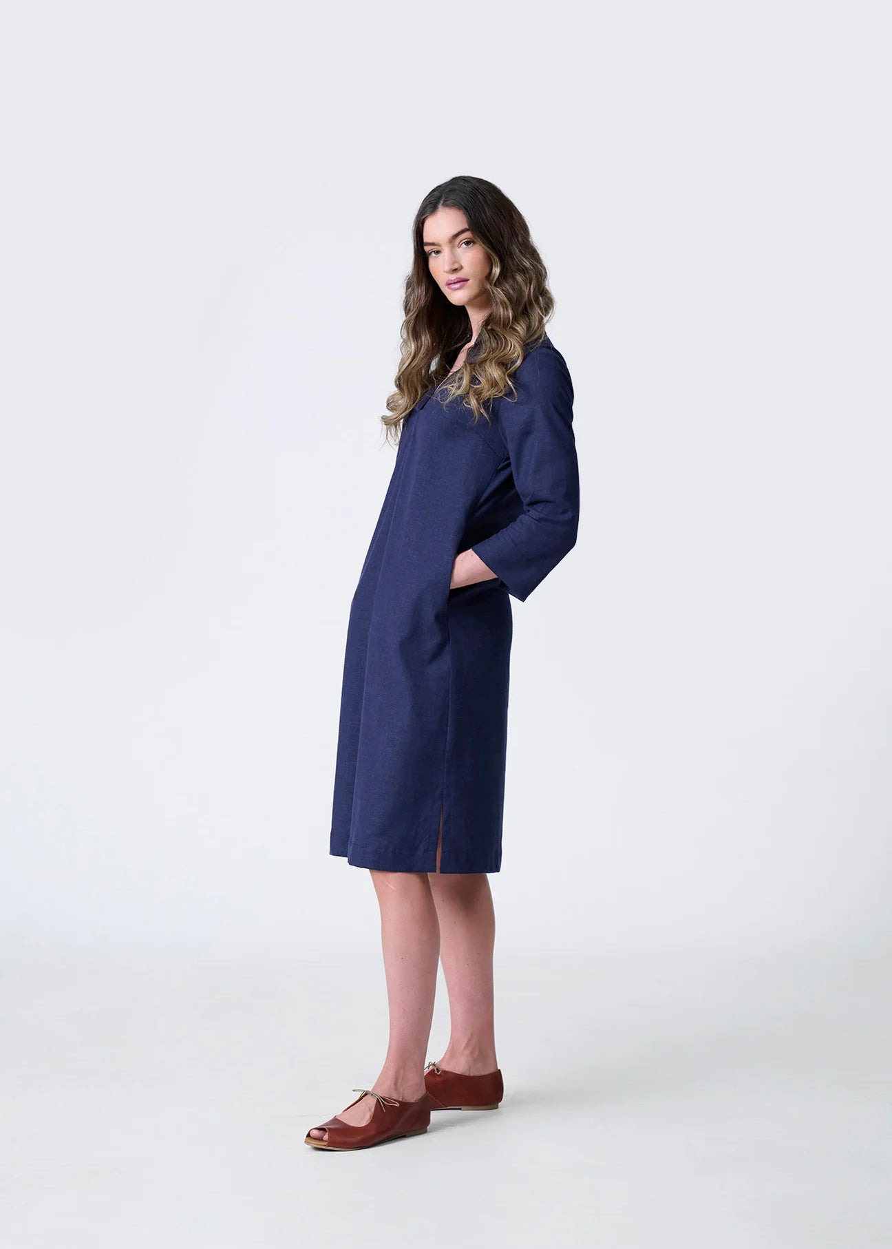 Dale Dress | Navy - Shop Adele Catherine 