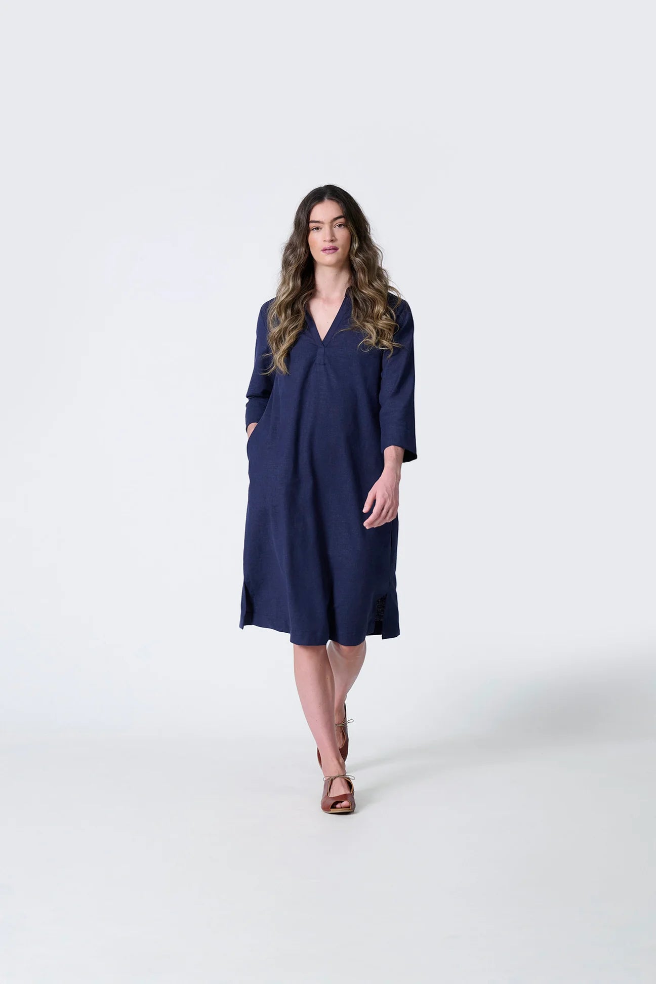 Dale Dress | Navy - Shop Adele Catherine 