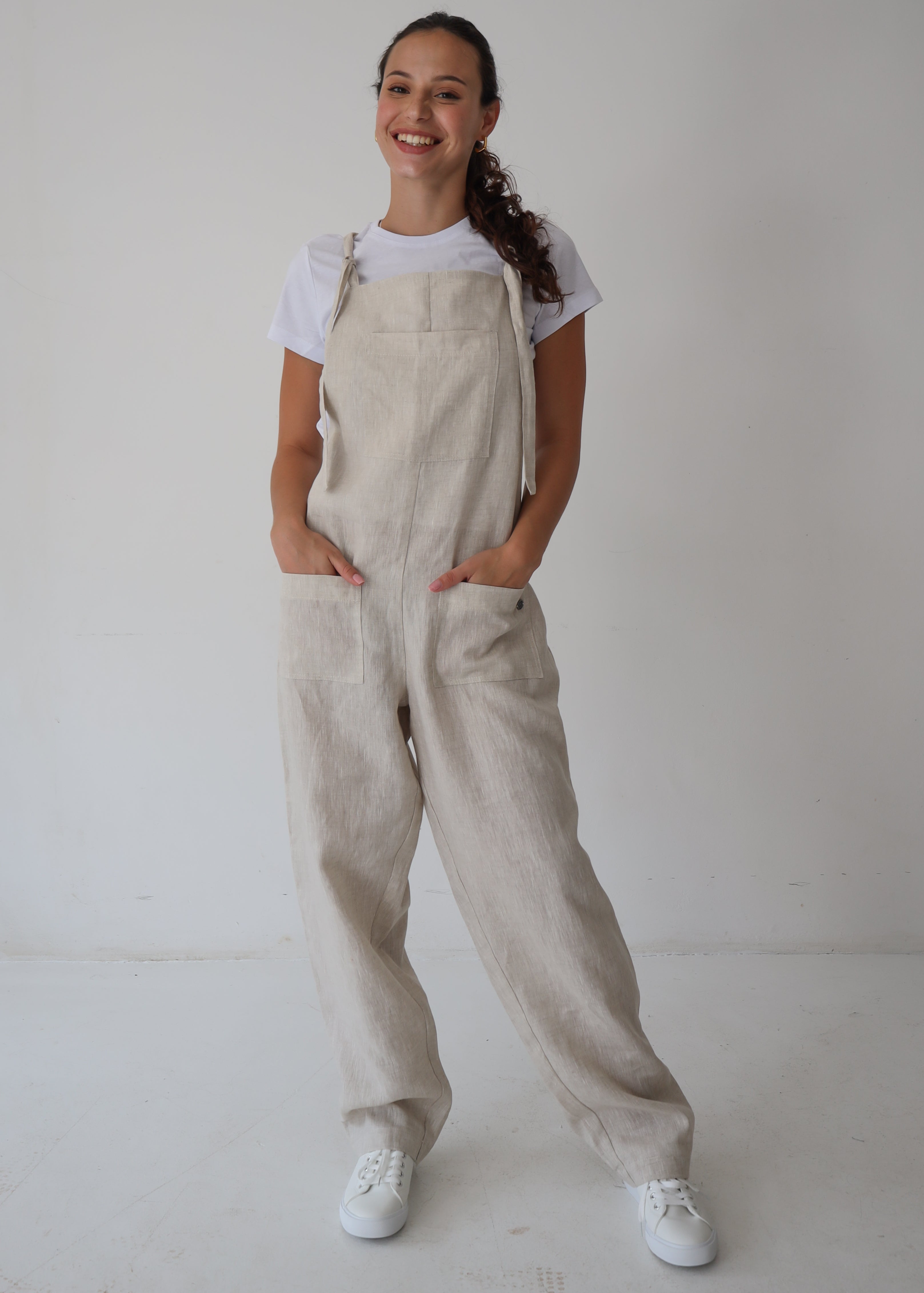 Nix Dungaree Long | Natural