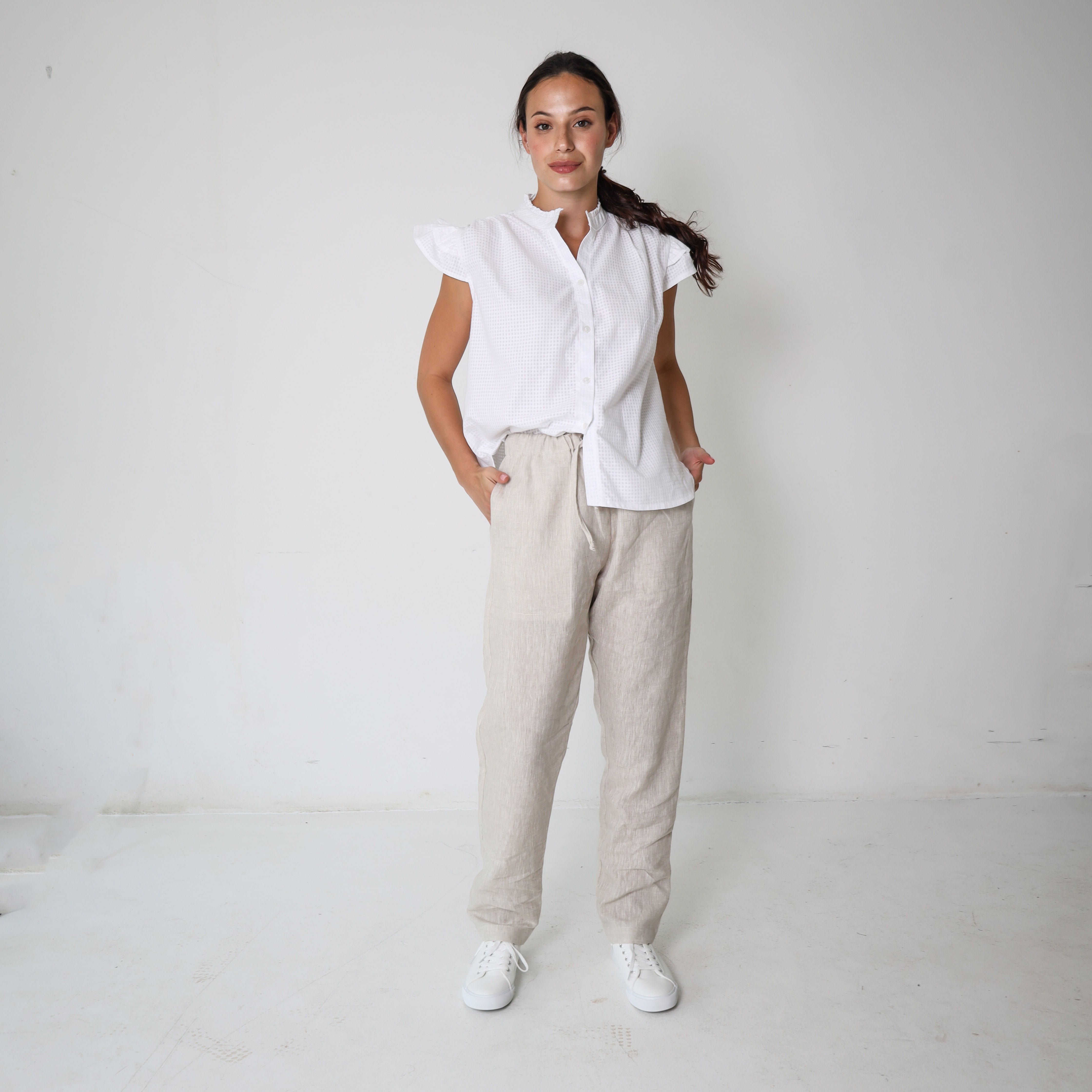 Paloma Pants | Natural - Shop Adele Catherine 