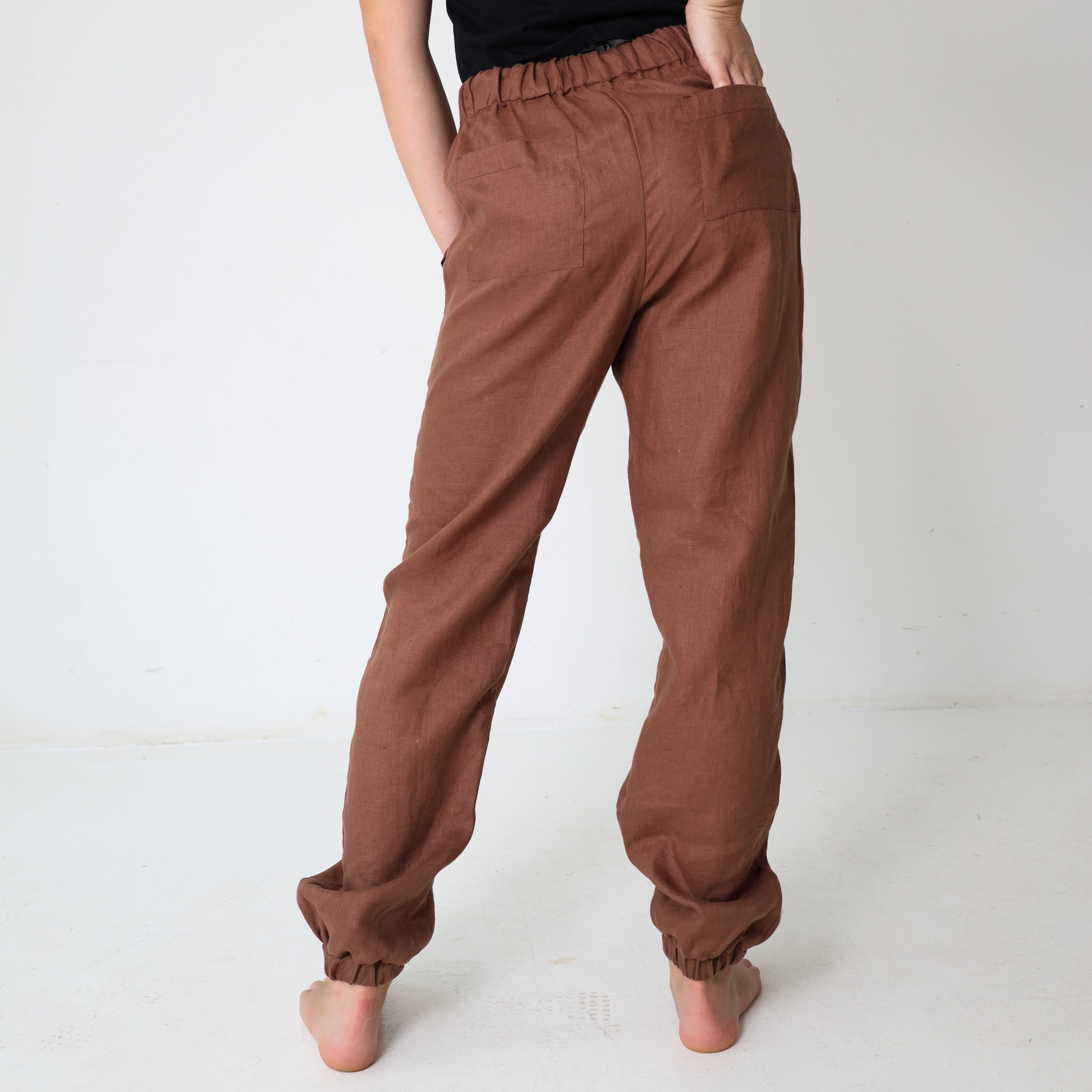 Keri Joggers | Mocha - Shop Adele Catherine 