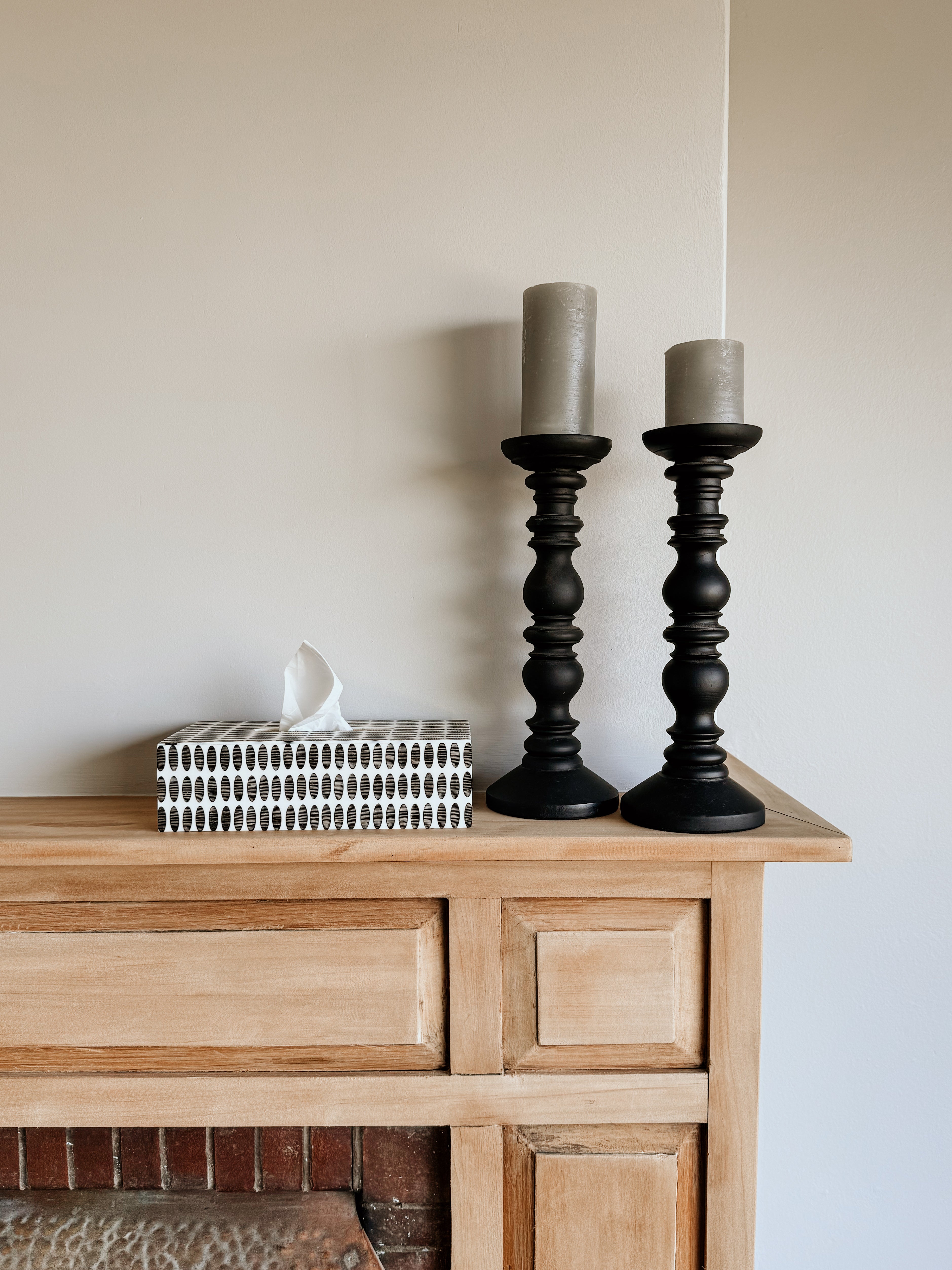 Mango Wood Candle Stick | Matte Black - Shop Adele Catherine 