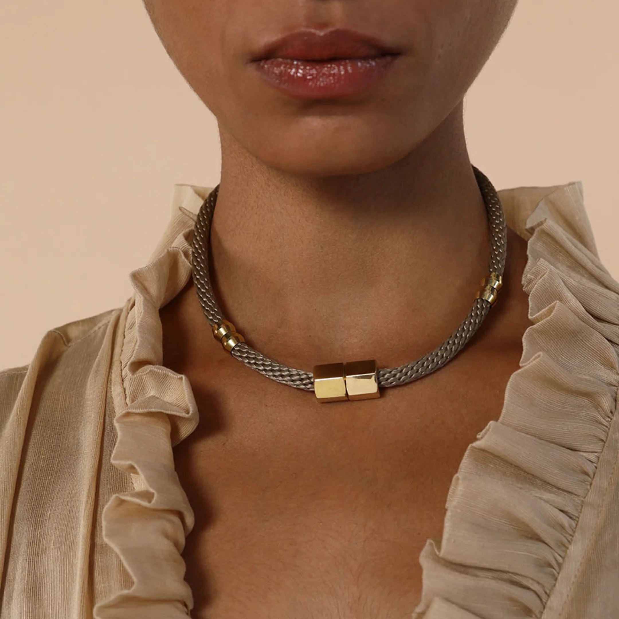 Mer Choker | Beige - Shop Adele Catherine 