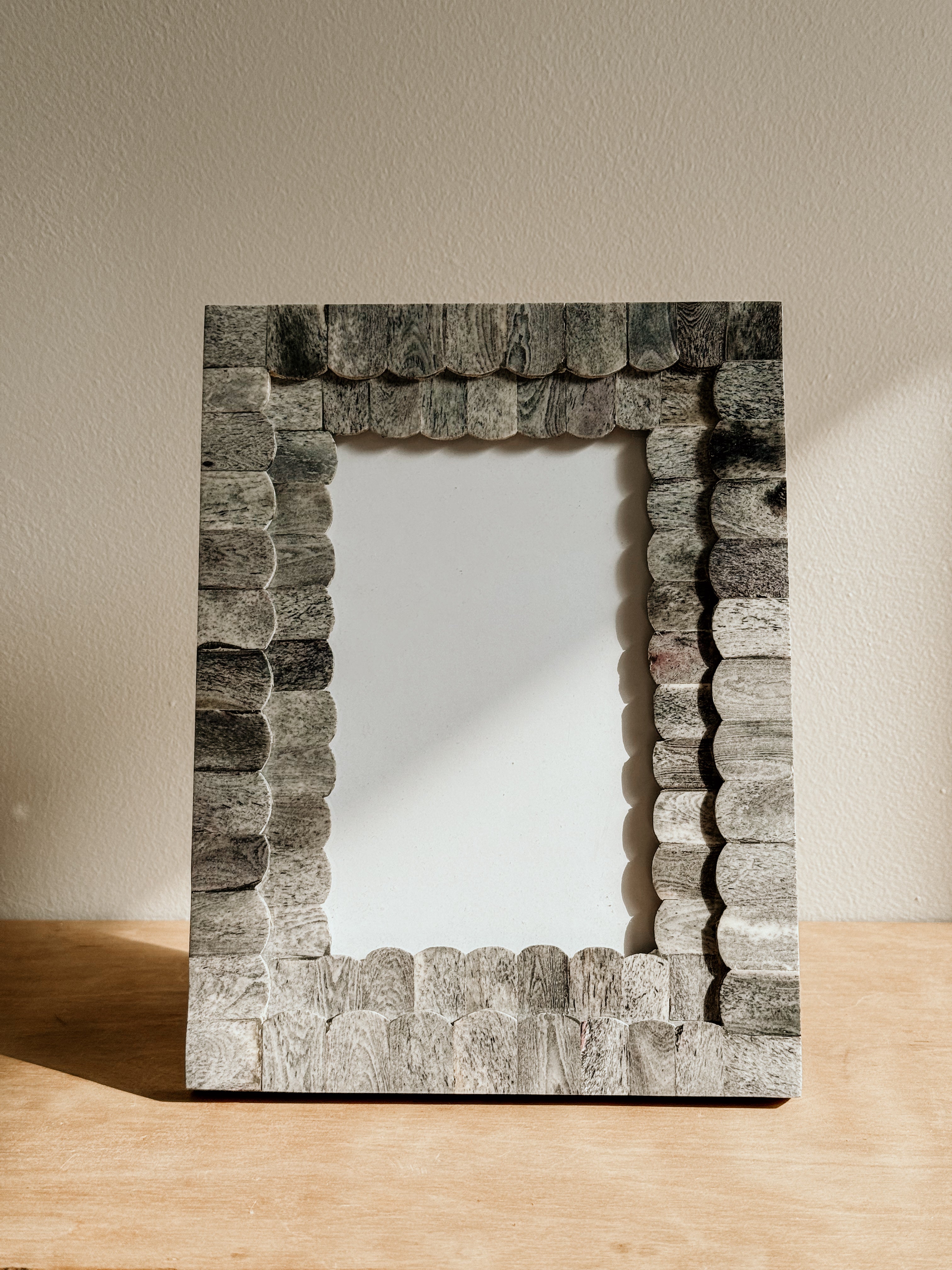 Scalloped Frame | Grey - Shop Adele Catherine 
