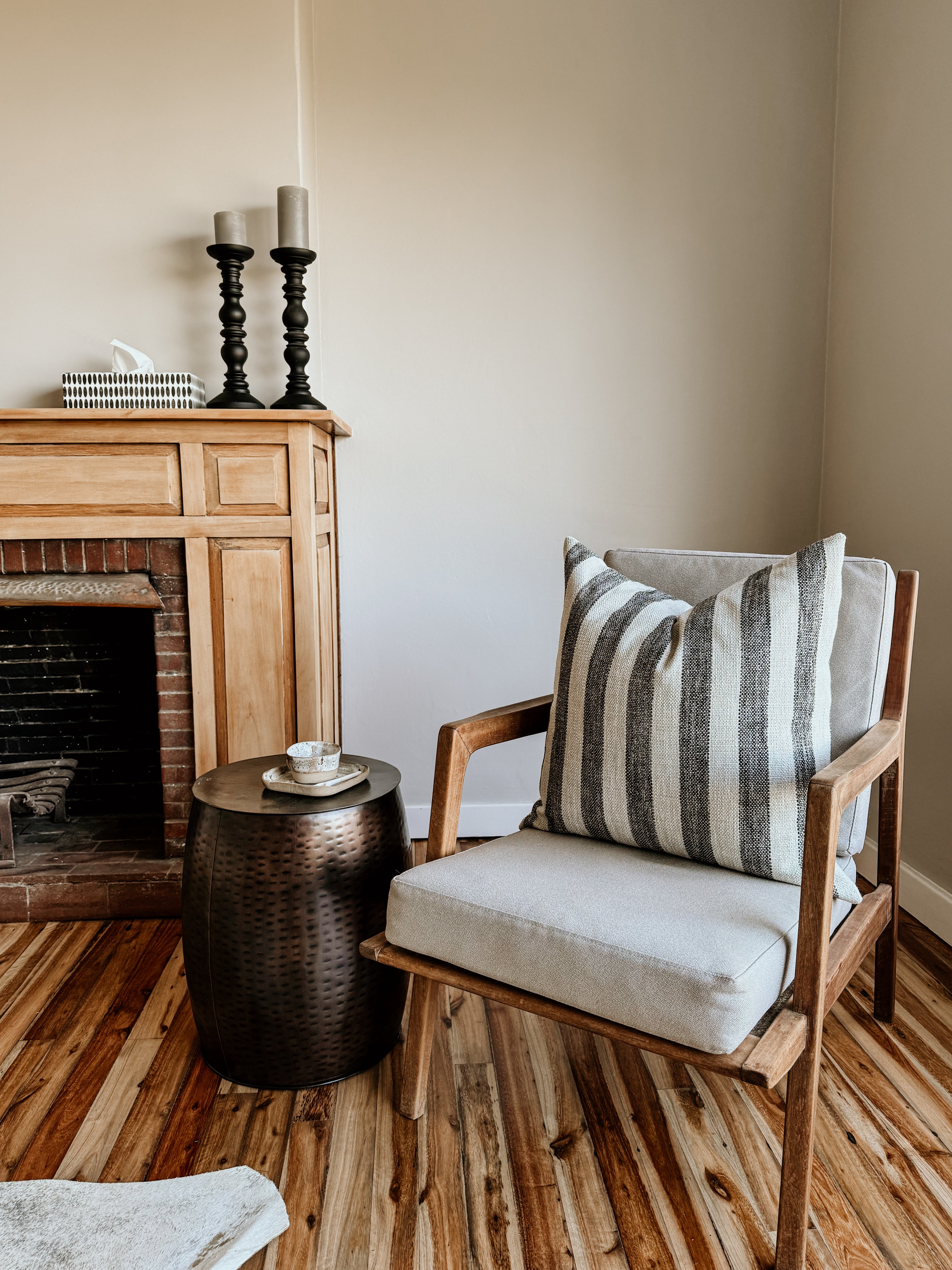 Mango Wood Candle Stick | Matte Black - Shop Adele Catherine 