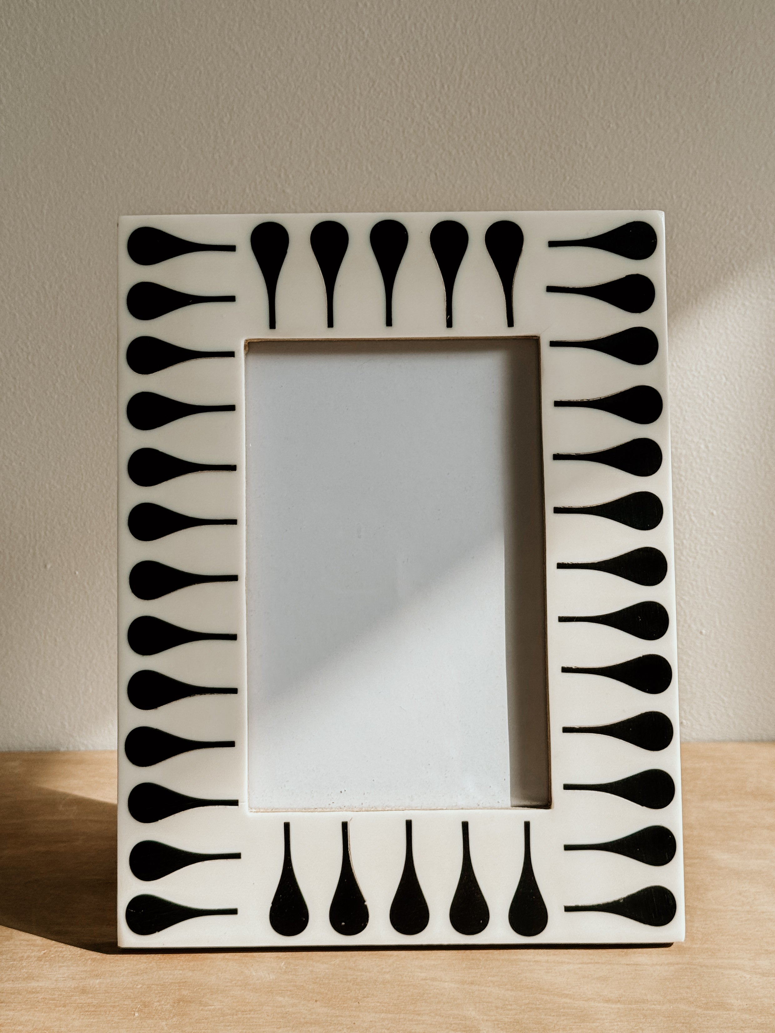 Resin Teardrop Frame | Black & Ivory - Shop Adele Catherine 