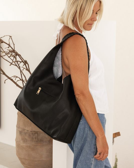 Avery Shoulder Bag | Black - Shop Adele Catherine 