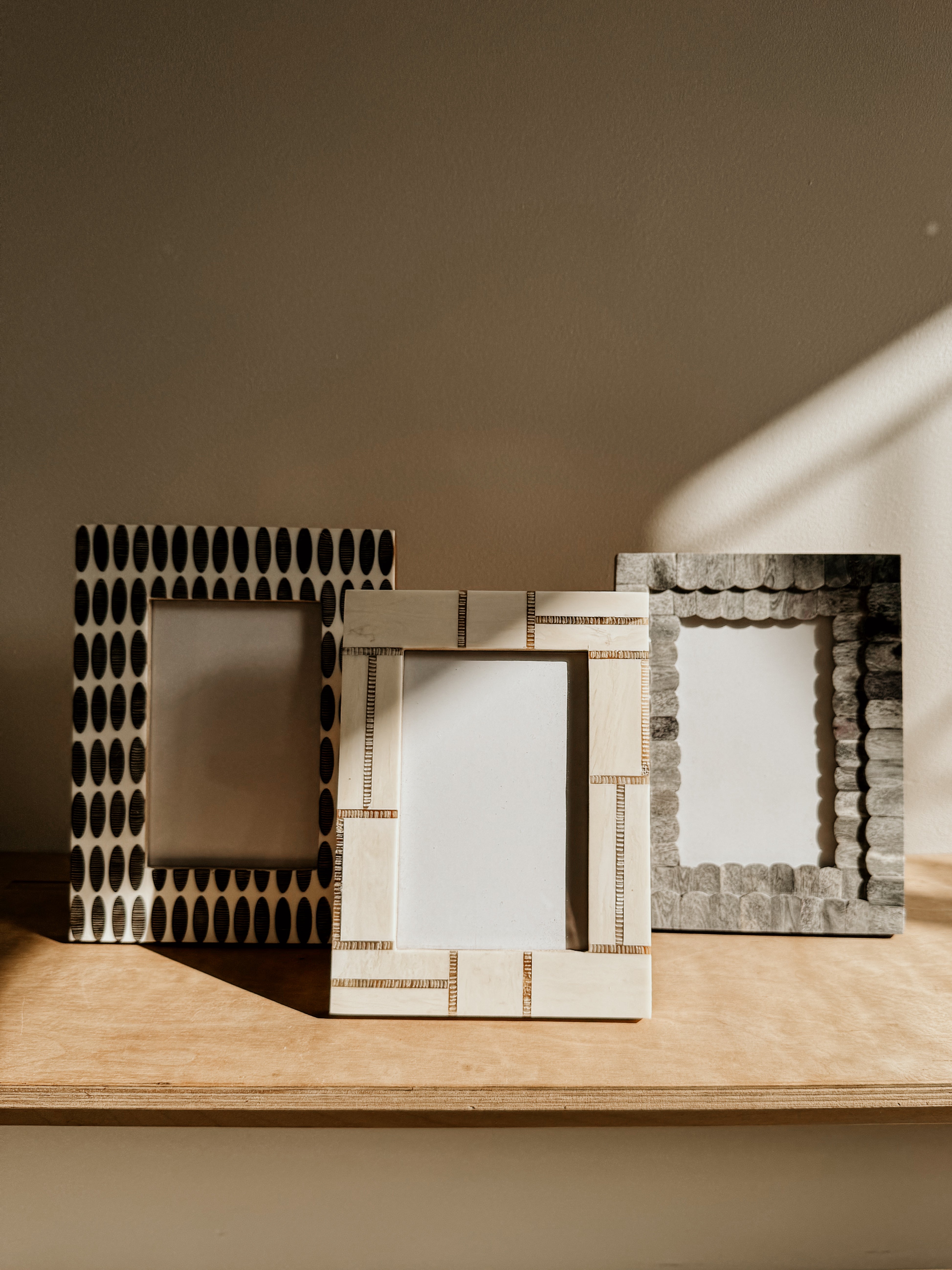 Scalloped Frame | Grey - Shop Adele Catherine 