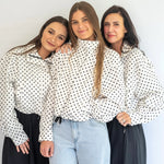Coco & Salt Ella Jacket in Polka pattern, stylish women's consignment jacket with vibrant polka dot design and classic fit.