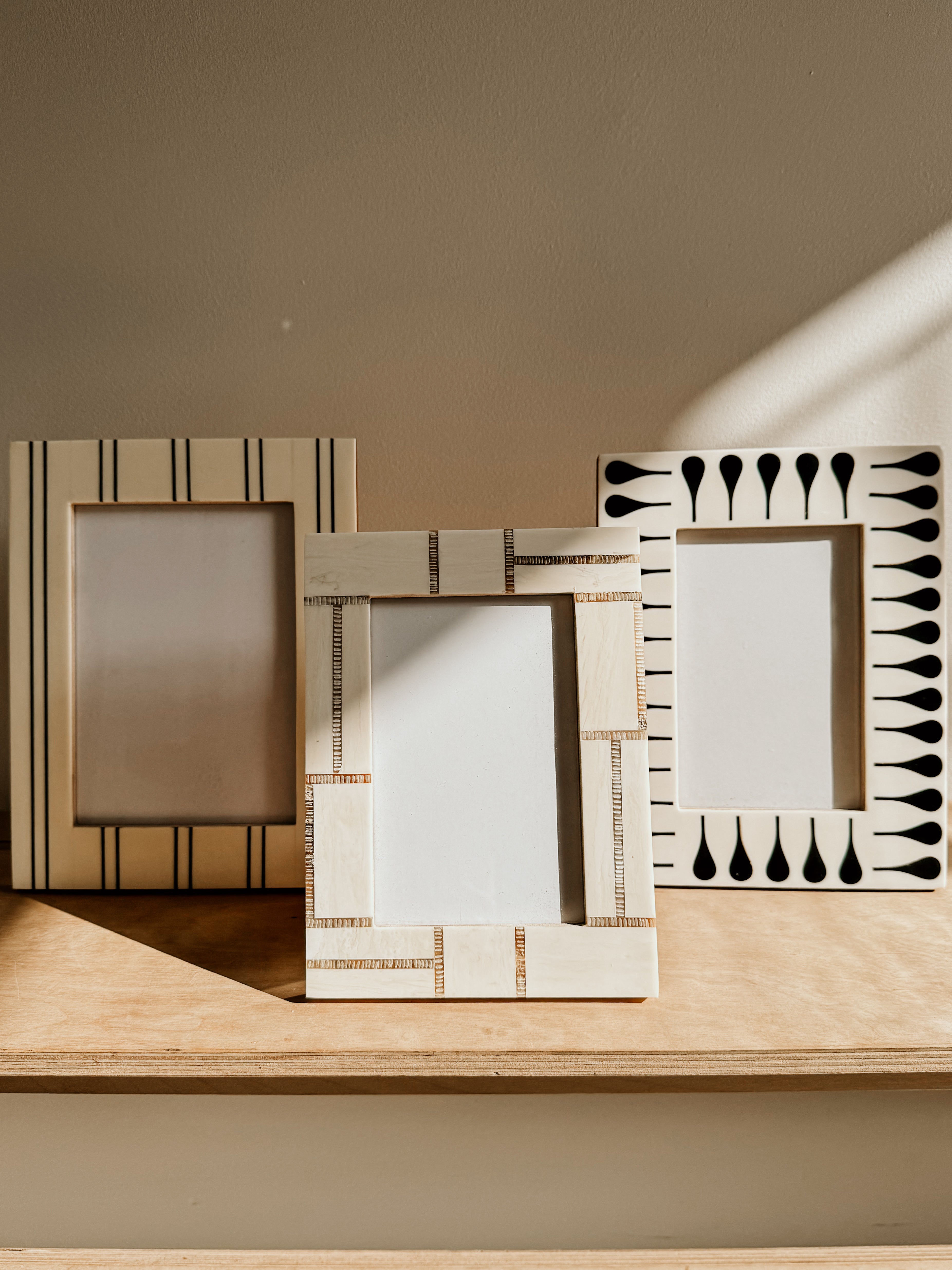 Resin Teardrop Frame | Black & Ivory - Shop Adele Catherine 