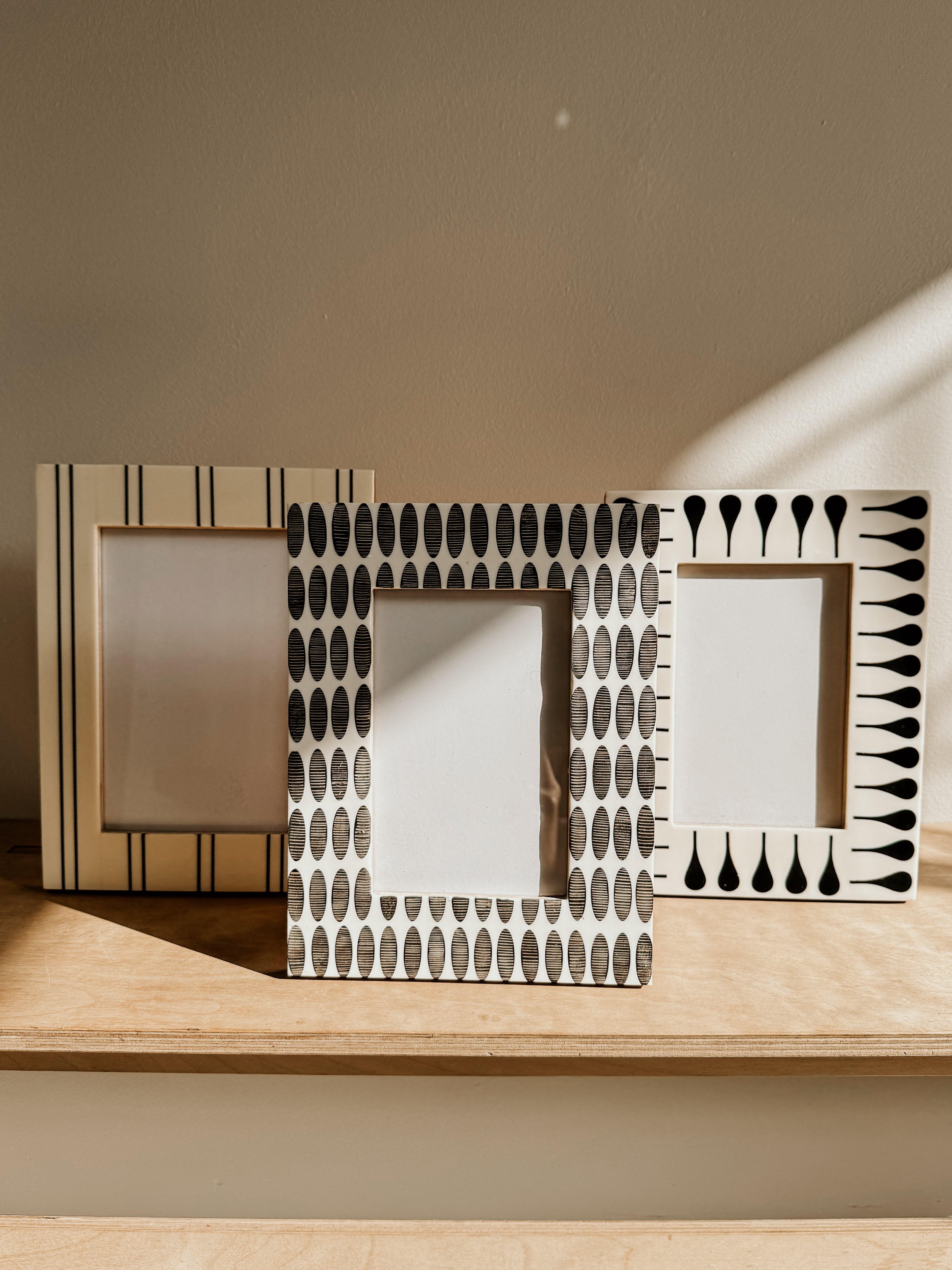 Resin Teardrop Frame | Black & Ivory - Shop Adele Catherine 