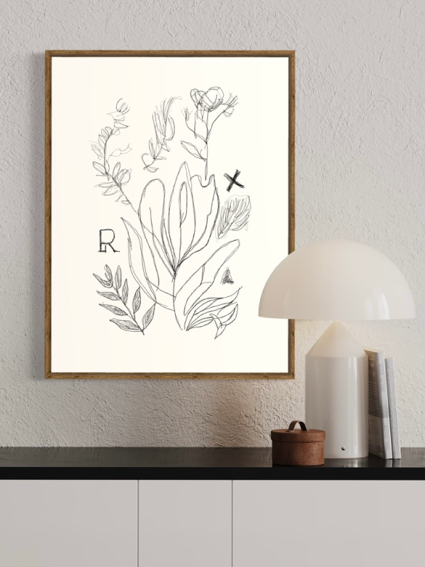 Imagine Botanical Stem | Black & White