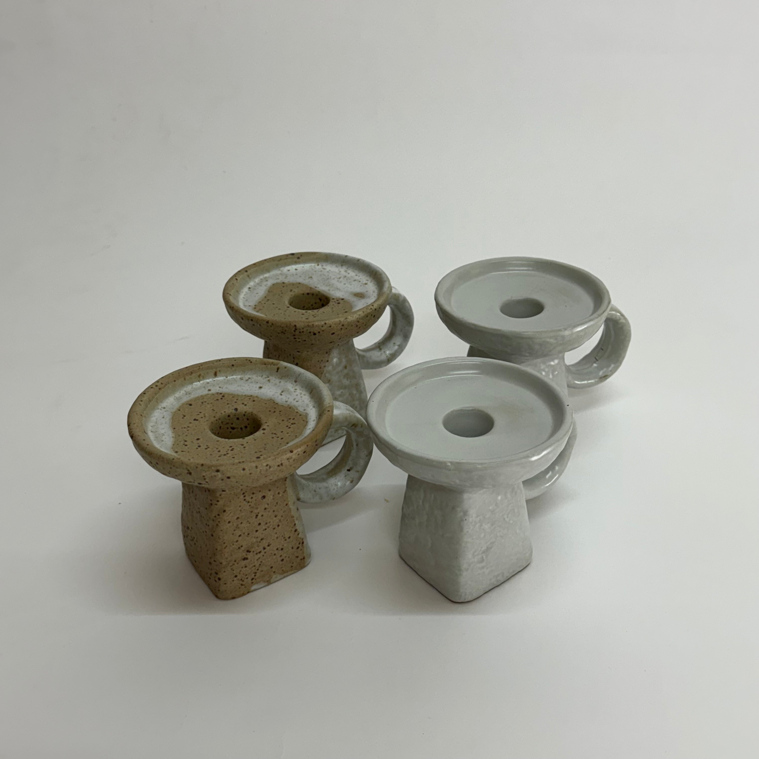 Candle Stick | White Glaze