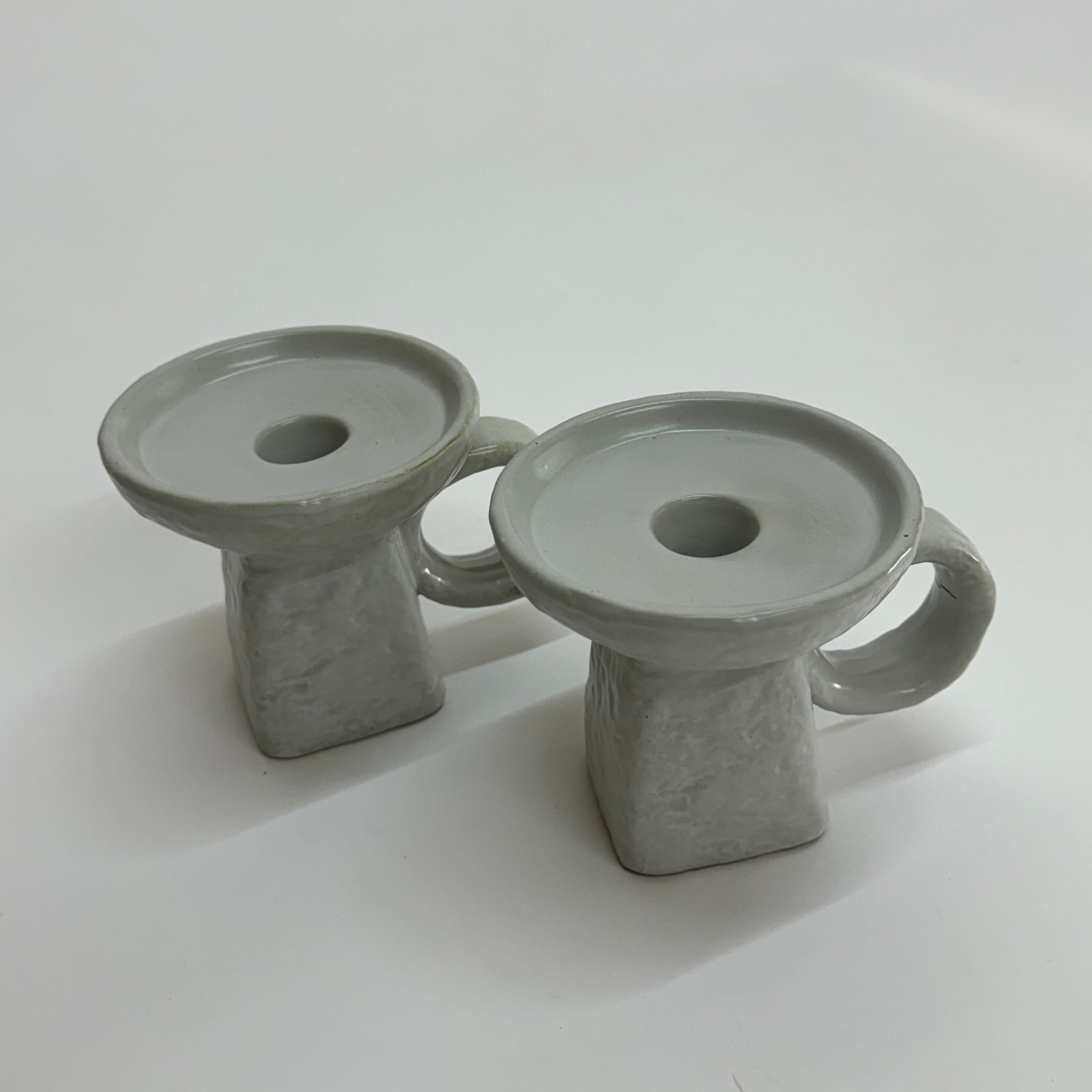 Candle Stick | White Glaze
