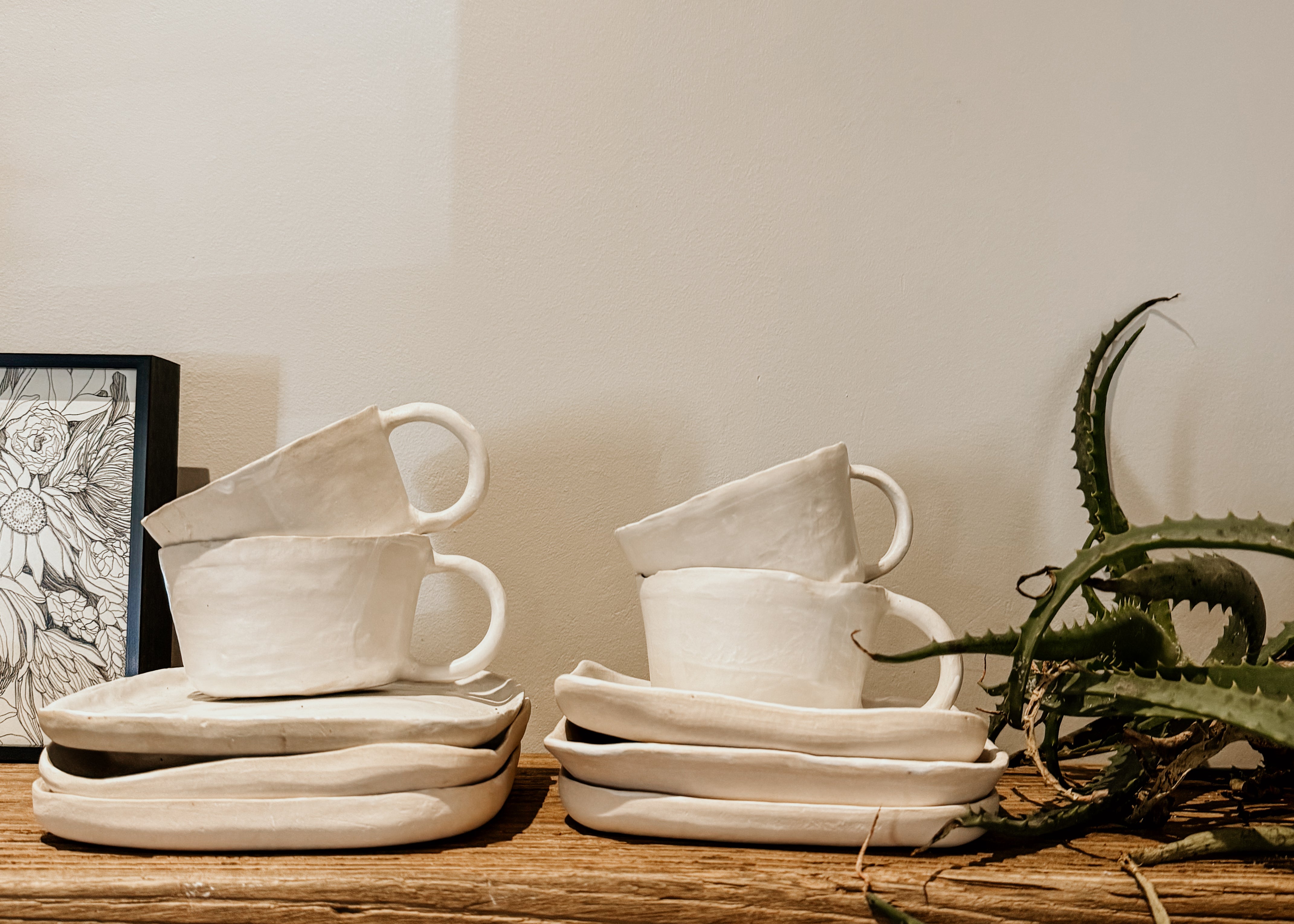 Skinny Handle Mug | White - Shop Adele Catherine 