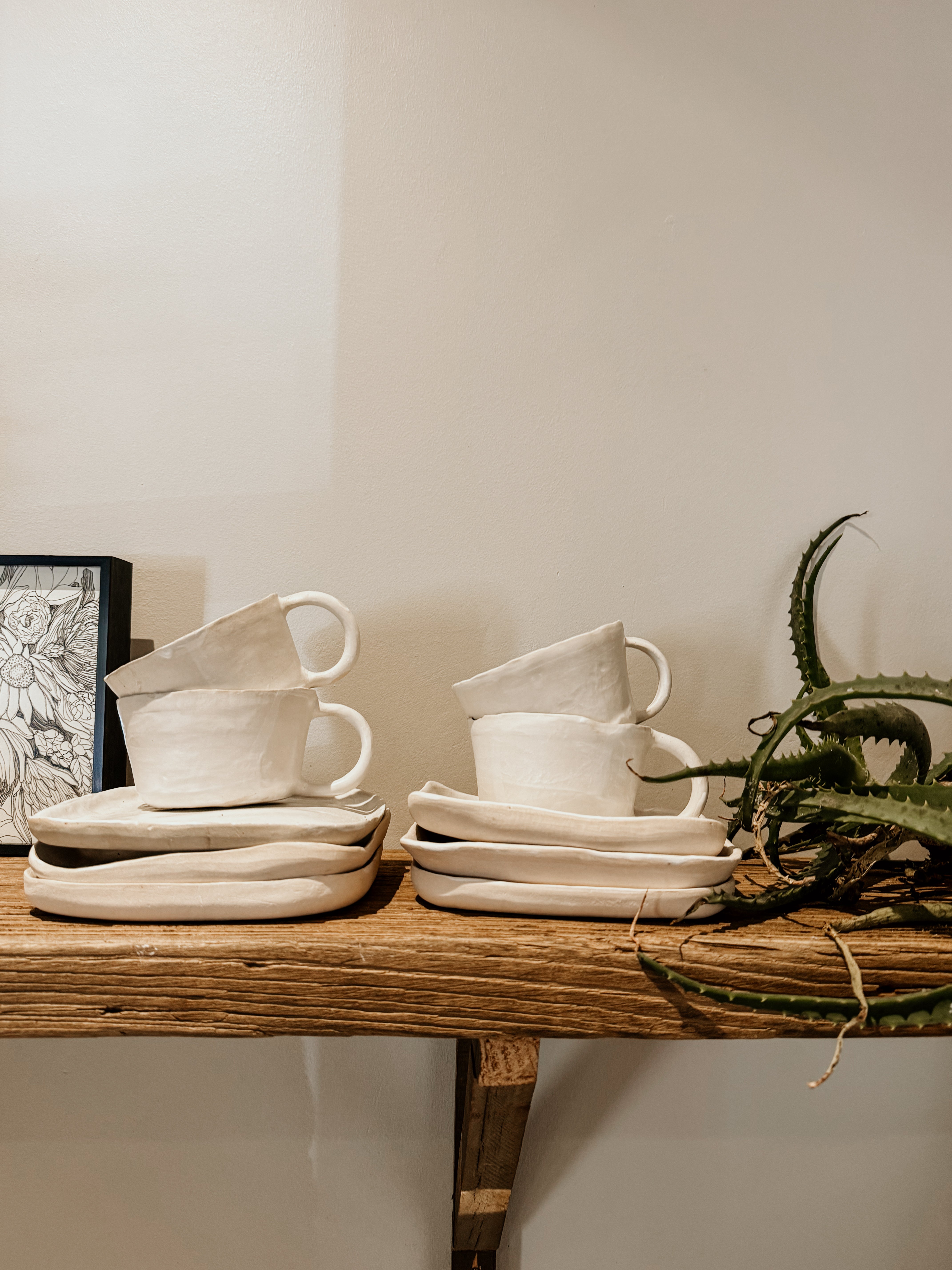 Skinny Handle Mug | White - Shop Adele Catherine 