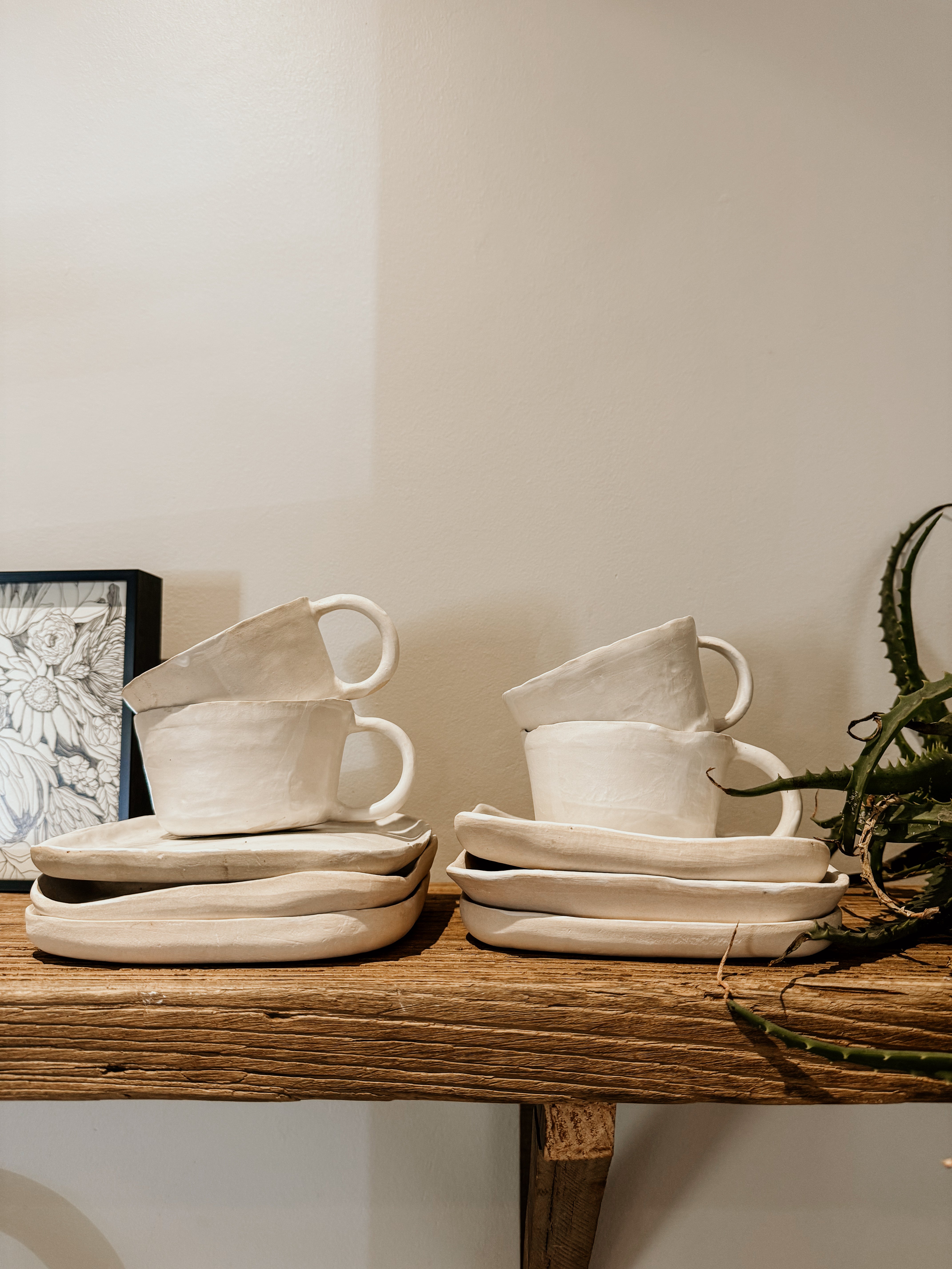 Upturned Plates | White - Shop Adele Catherine 