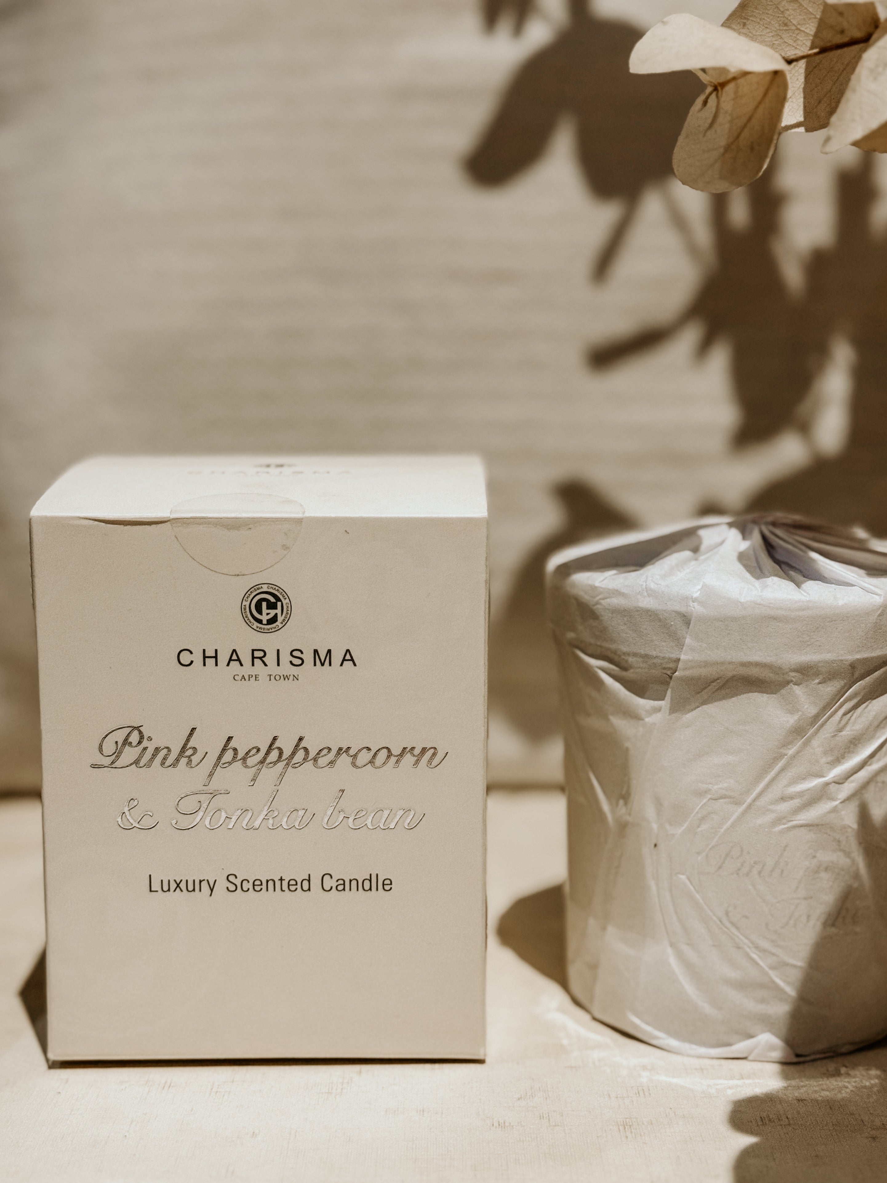 Boxed Candle Pink Peppercorn & Tonka Bean - Shop Adele Catherine 