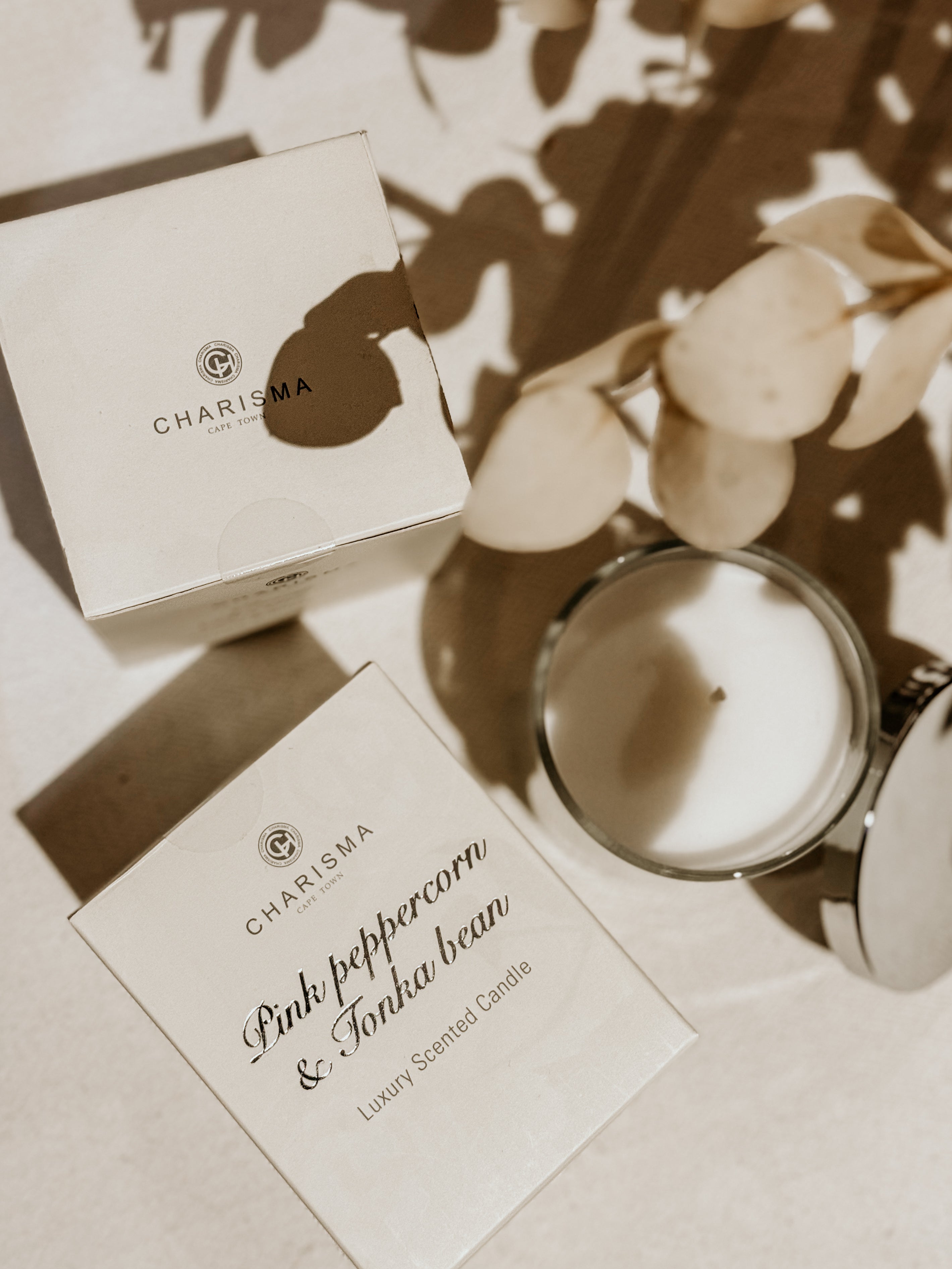 Boxed Candle Pink Peppercorn & Tonka Bean - Shop Adele Catherine 