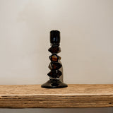 Stone Glass Candle Holder | Brown - Shop Adele Catherine 