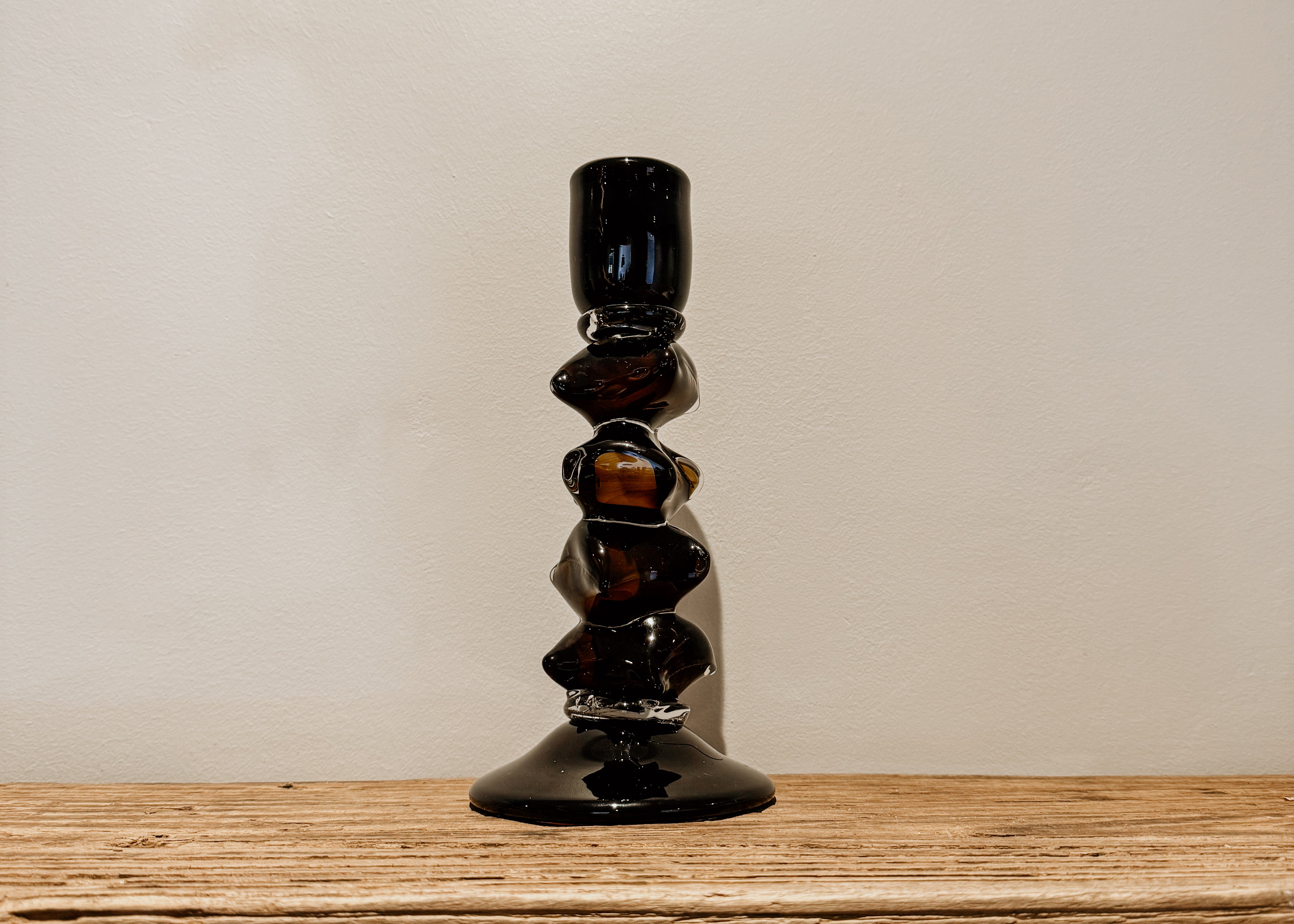 Stone Glass Candle Holder | Brown - Shop Adele Catherine 