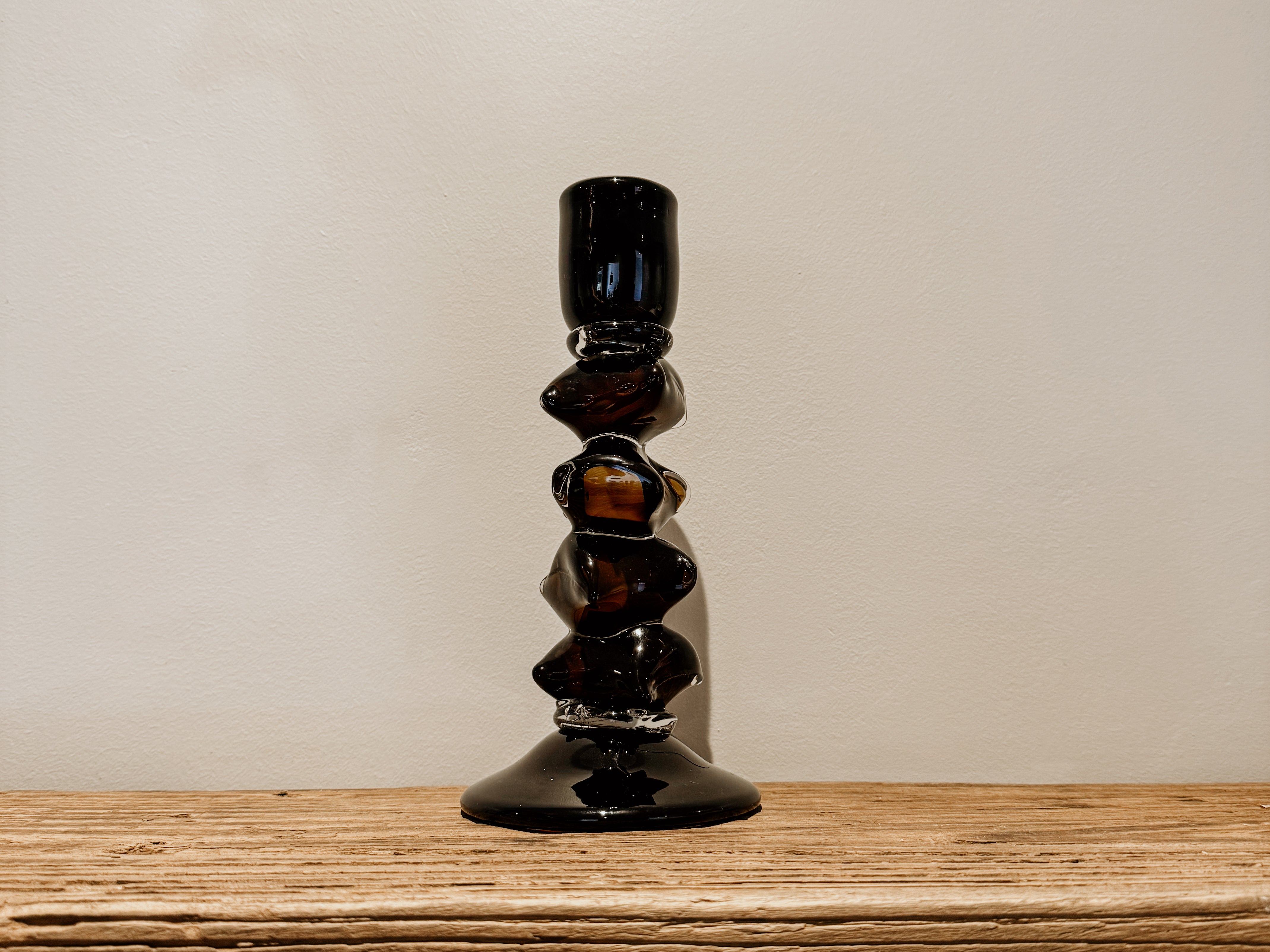 Stone Glass Candle Holder | Brown - Shop Adele Catherine 