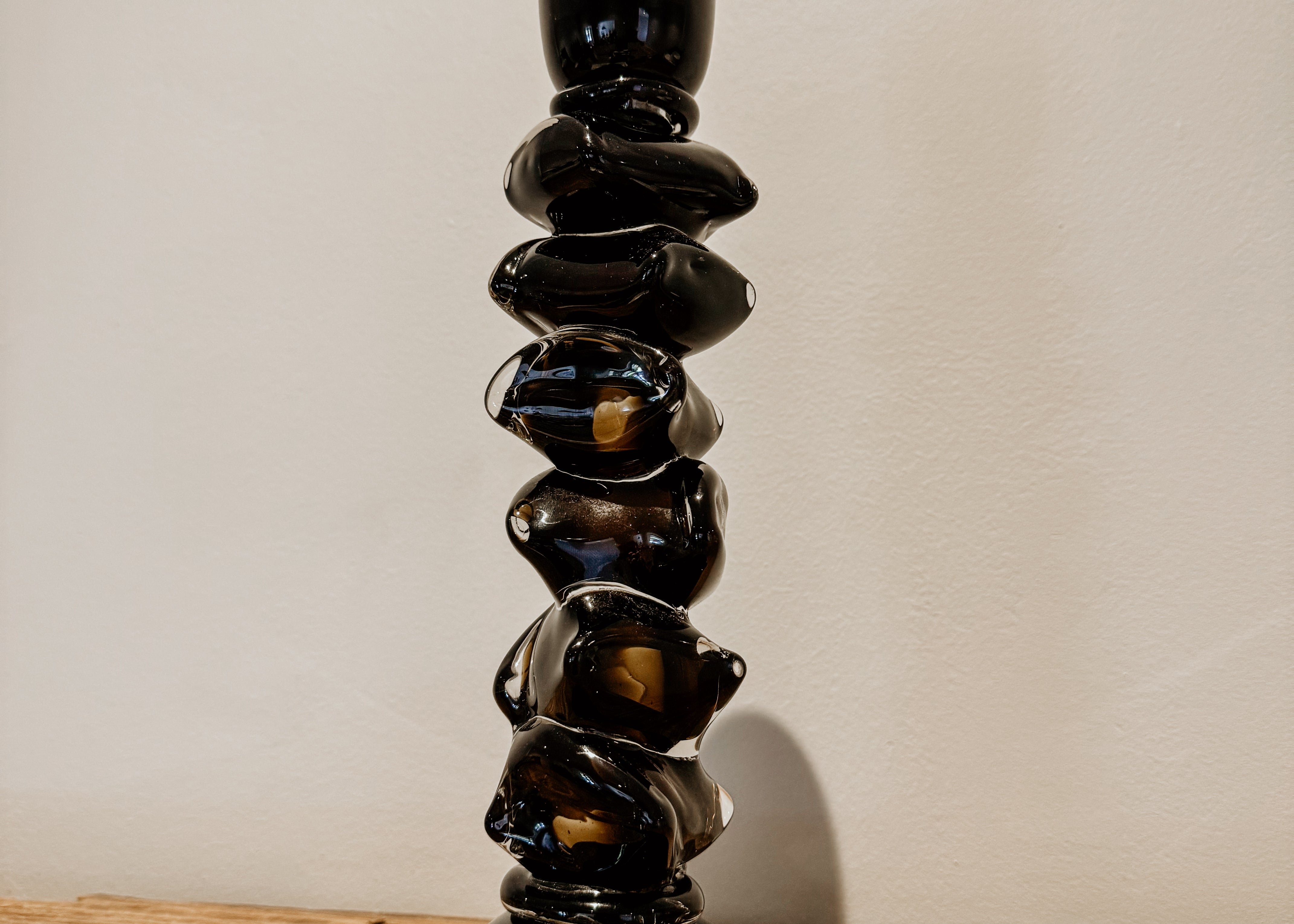 Stone Glass Candle Holder | Brown - Shop Adele Catherine 