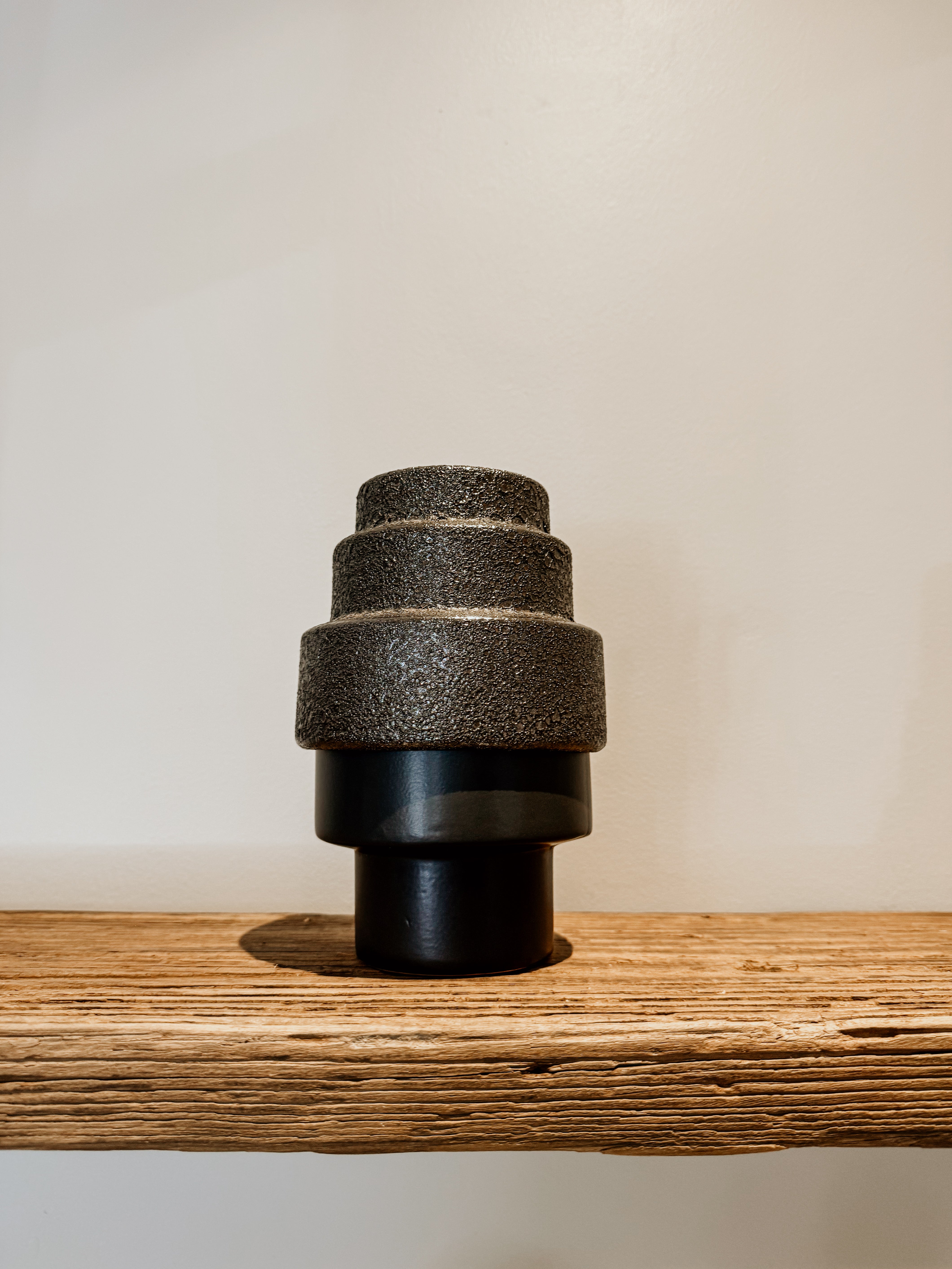 Vase Textured Layers | Black - Shop Adele Catherine 
