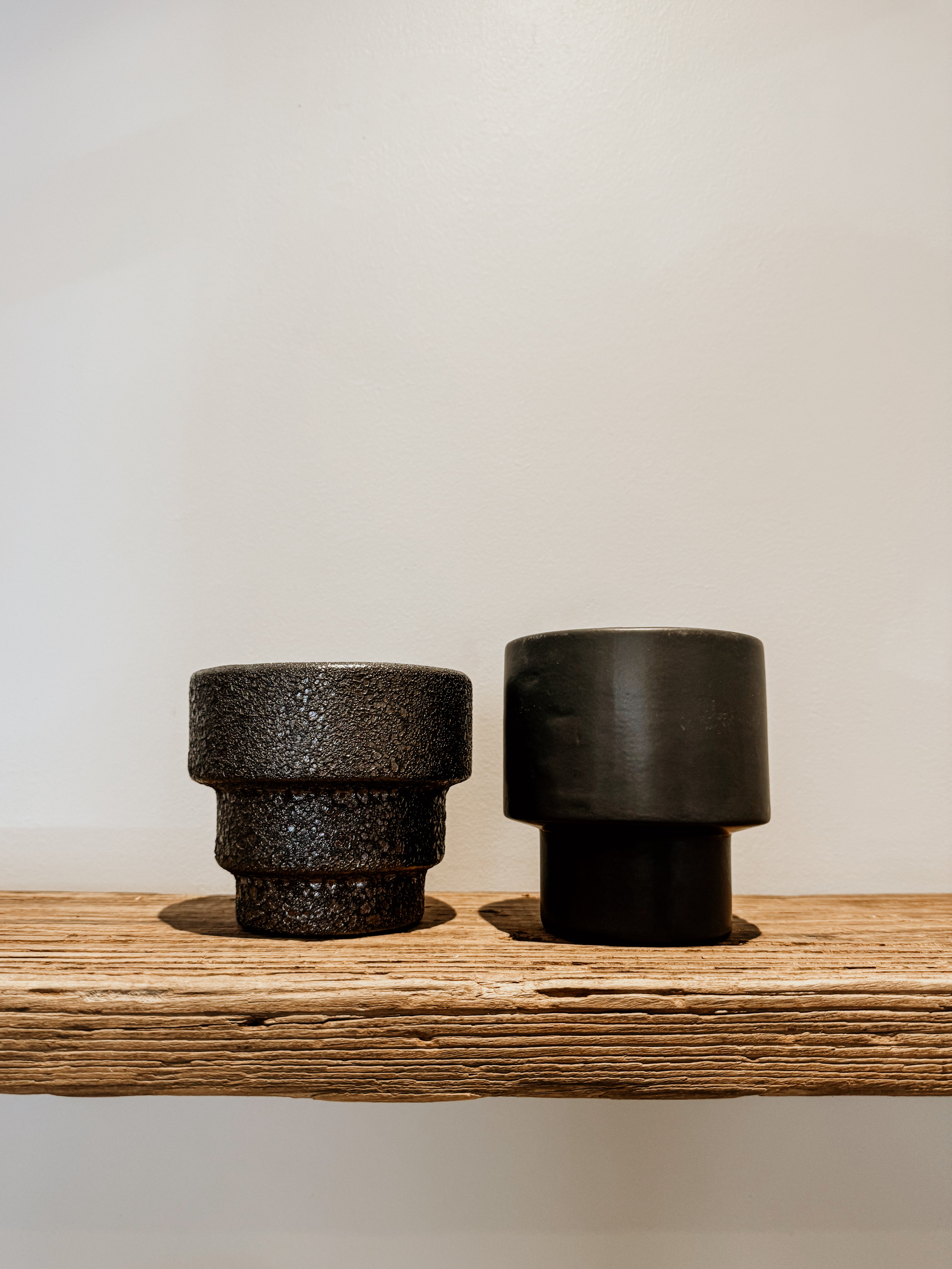 Vase Textured Layers | Black - Shop Adele Catherine 