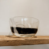 Glass Bowl | Clear with White & Black Line