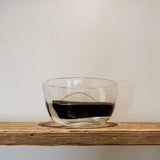 Glass Bowl | Clear with White & Black Line