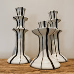 Candle Holder Small | Black & White Glaze - Shop Adele Catherine 