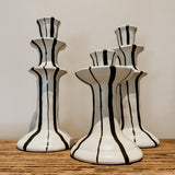 Candle Holder Small | Black & White Glaze - Shop Adele Catherine 