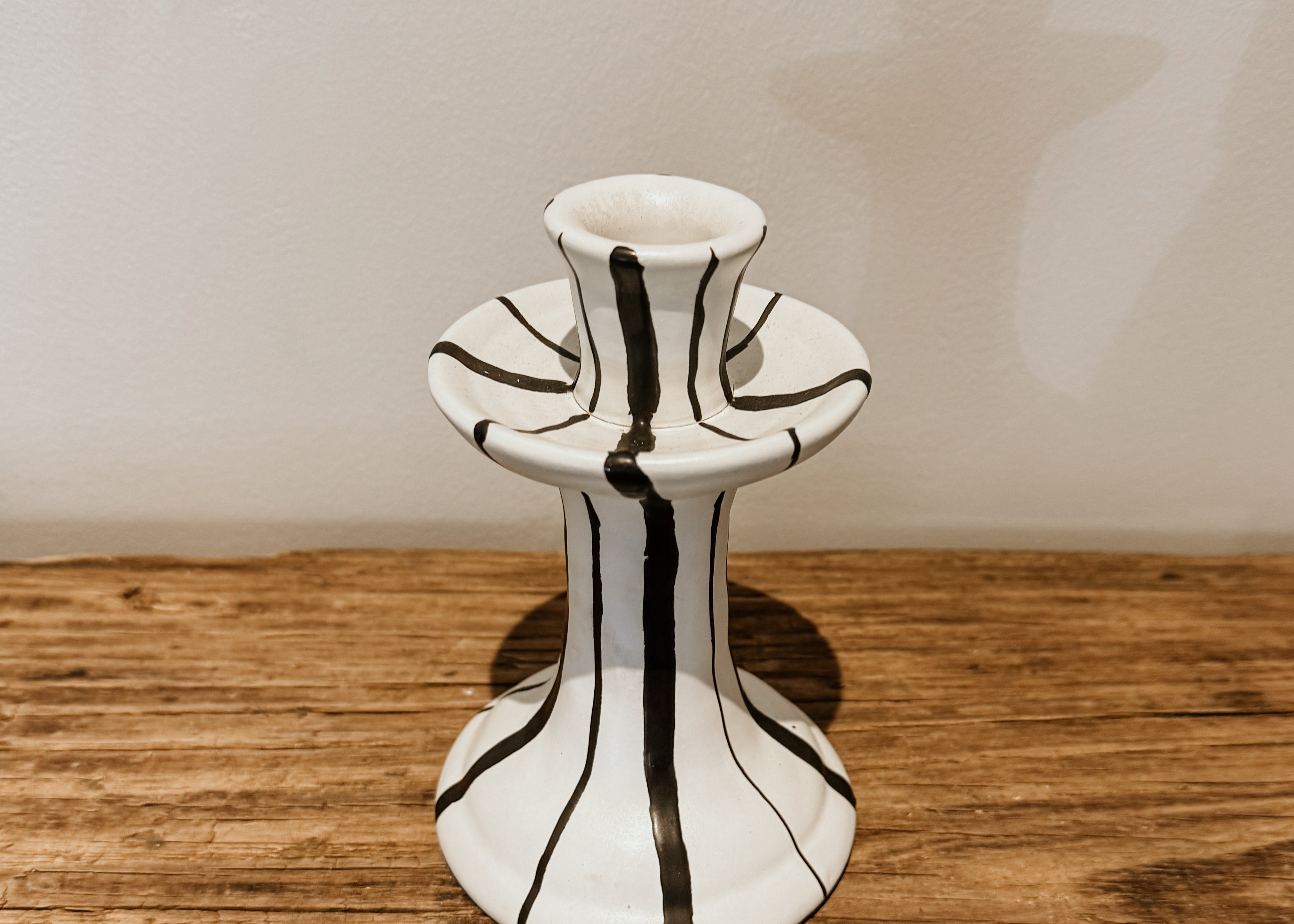Candle Holder Small | Black & White Glaze - Shop Adele Catherine 