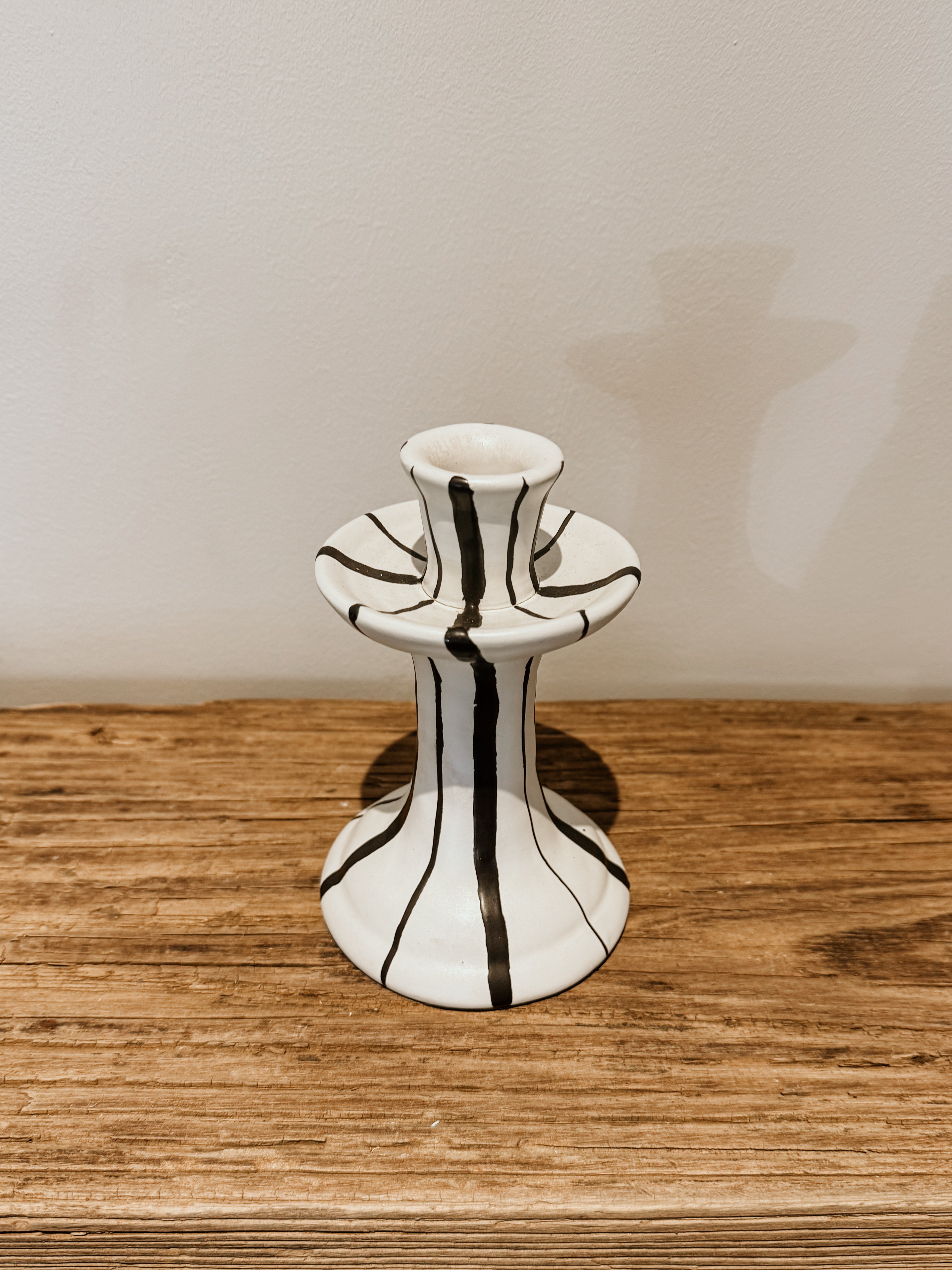 Candle Holder Small | Black & White Glaze - Shop Adele Catherine 
