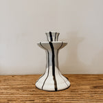 Candle Holder Small | Black & White Glaze - Shop Adele Catherine 